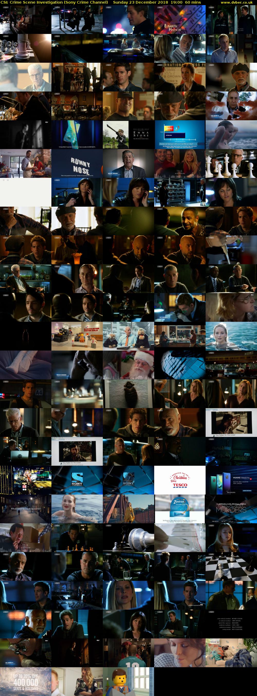 CSI: Crime Scene Investigation (Sony Crime Channel) Sunday 23 December 2018 19:00 - 20:00