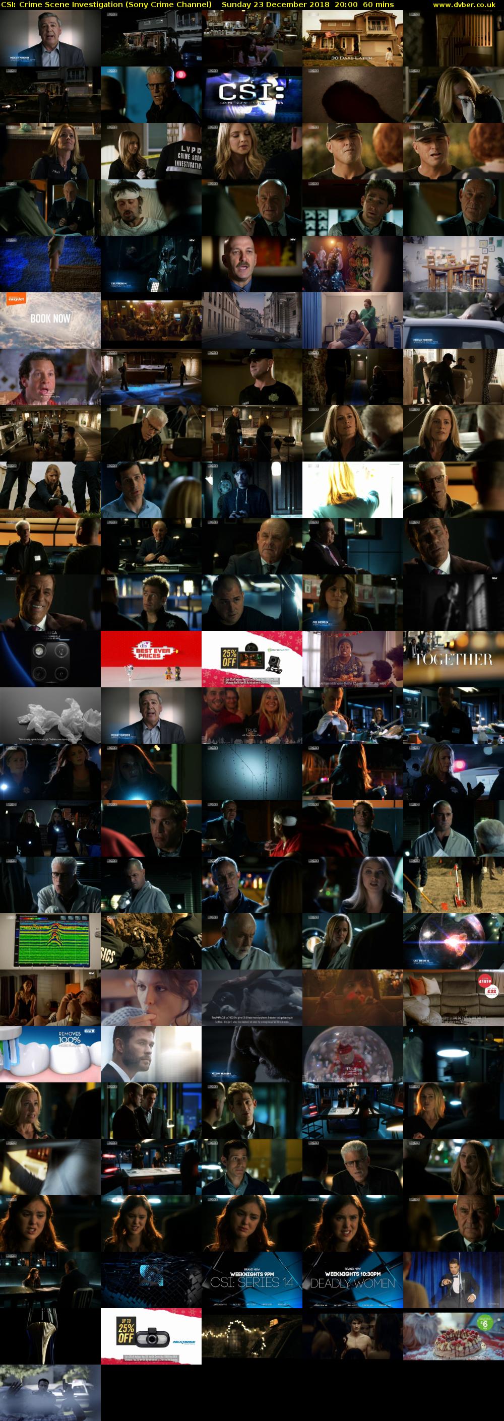 CSI: Crime Scene Investigation (Sony Crime Channel) Sunday 23 December 2018 20:00 - 21:00