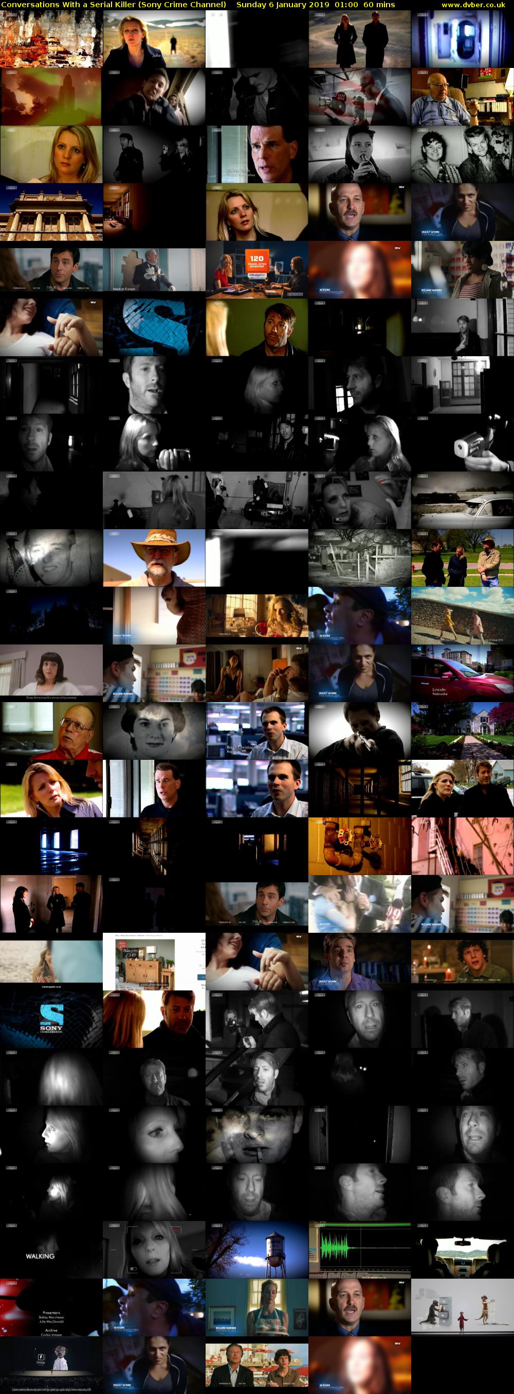 Conversations With a Serial Killer (Sony Crime Channel) Sunday 6 January 2019 01:00 - 02:00