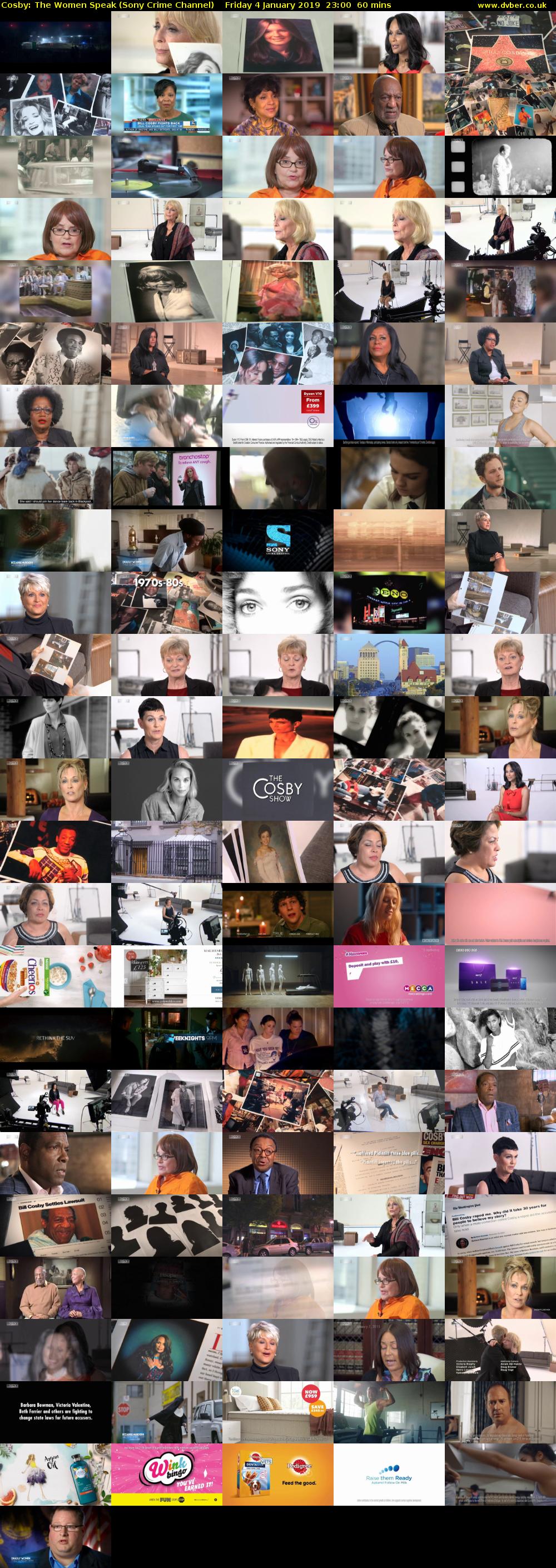 Cosby: The Women Speak (Sony Crime Channel) Friday 4 January 2019 23:00 - 00:00