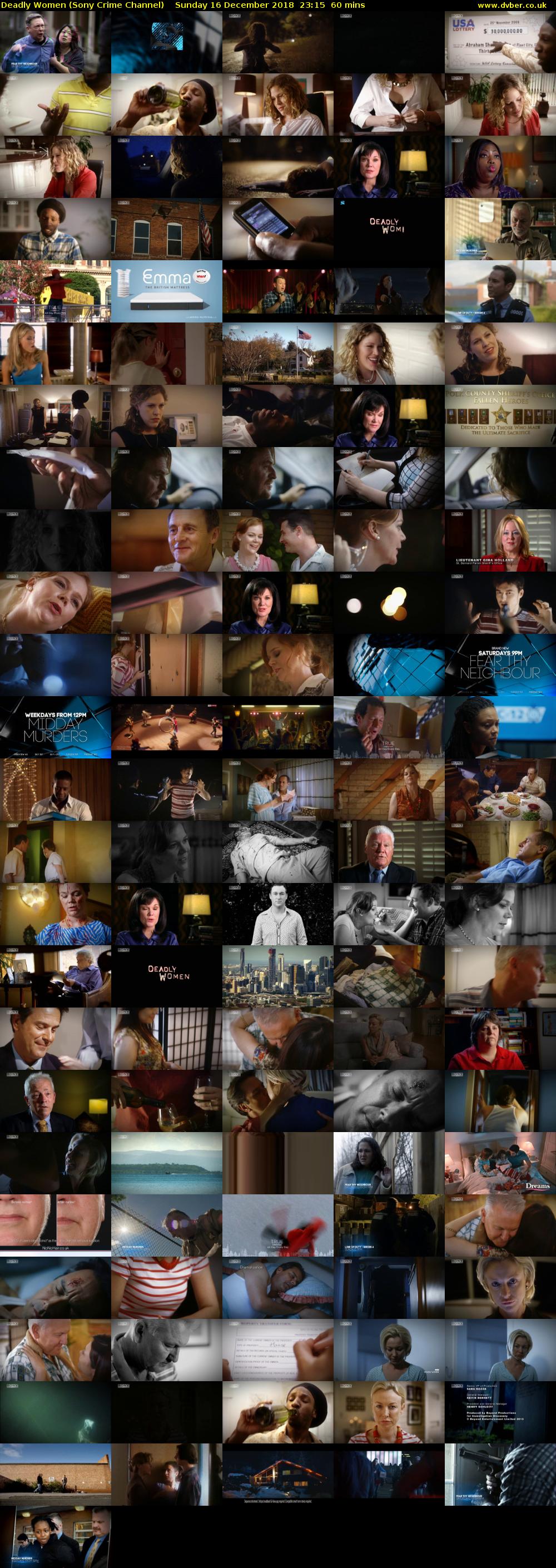 Deadly Women (Sony Crime Channel) Sunday 16 December 2018 23:15 - 00:15