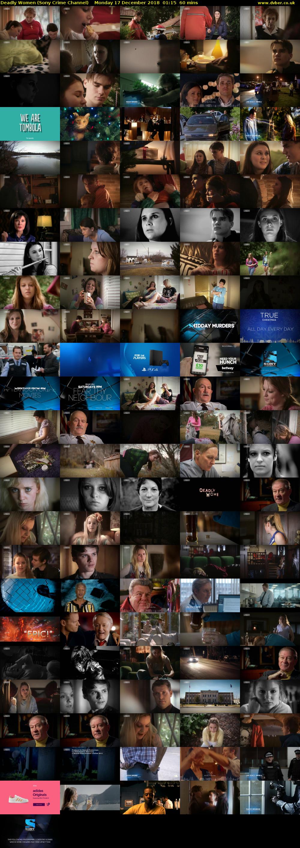 Deadly Women (Sony Crime Channel) Monday 17 December 2018 01:15 - 02:15