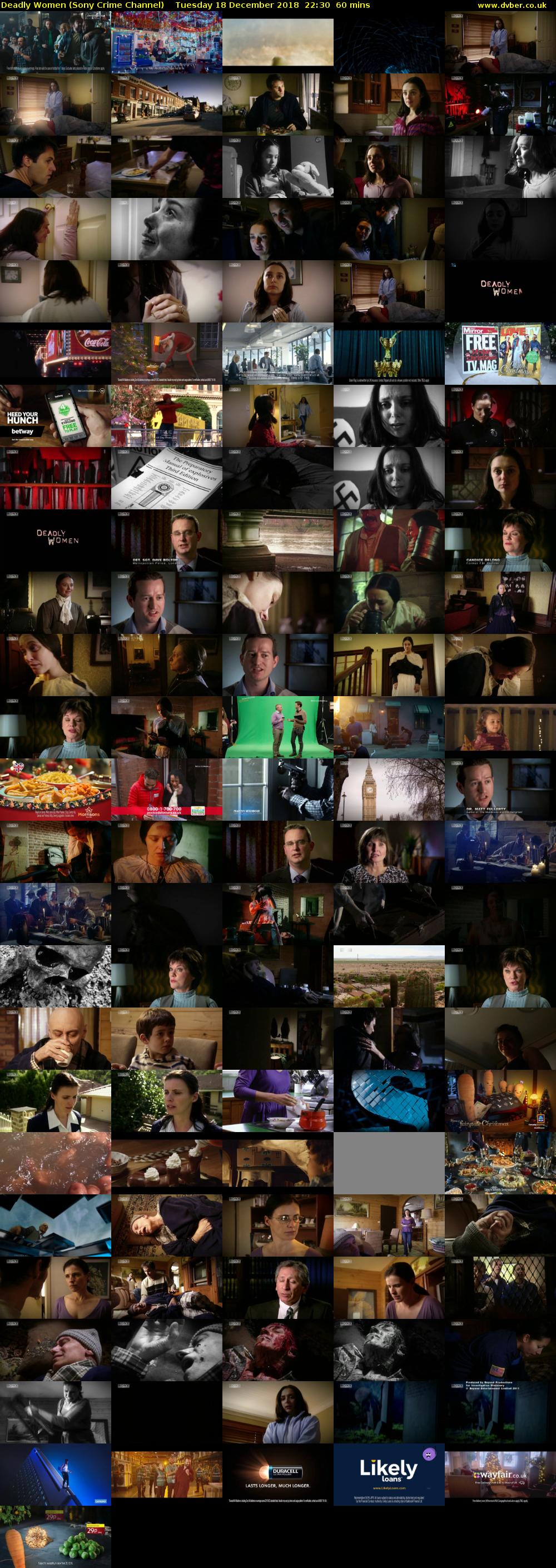 Deadly Women (Sony Crime Channel) Tuesday 18 December 2018 22:30 - 23:30