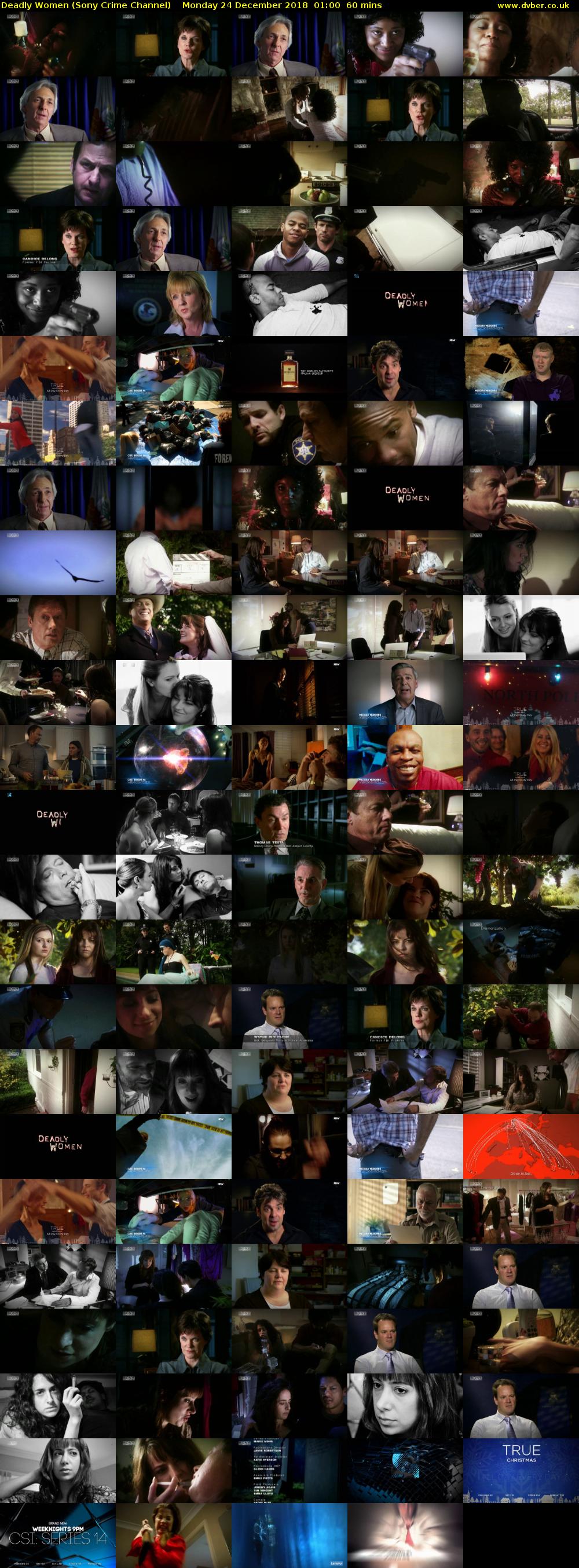 Deadly Women (Sony Crime Channel) Monday 24 December 2018 01:00 - 02:00