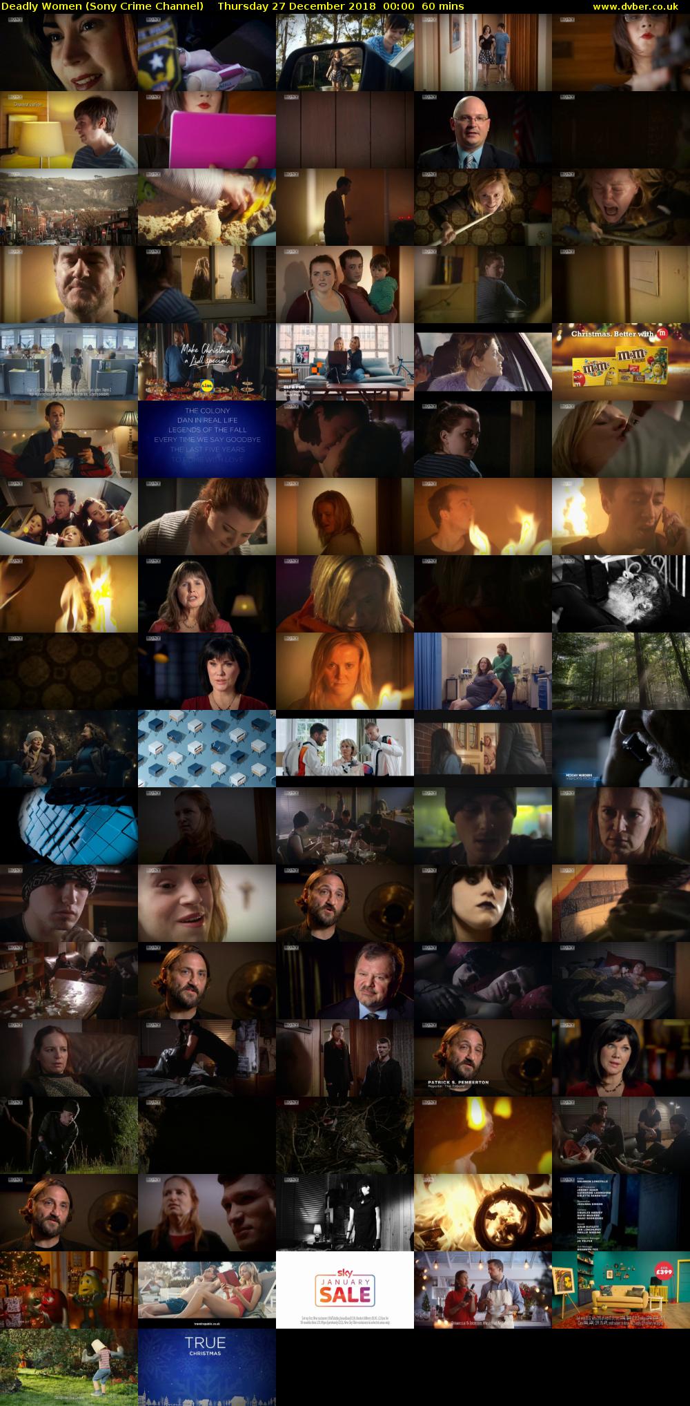 Deadly Women (Sony Crime Channel) Thursday 27 December 2018 00:00 - 01:00