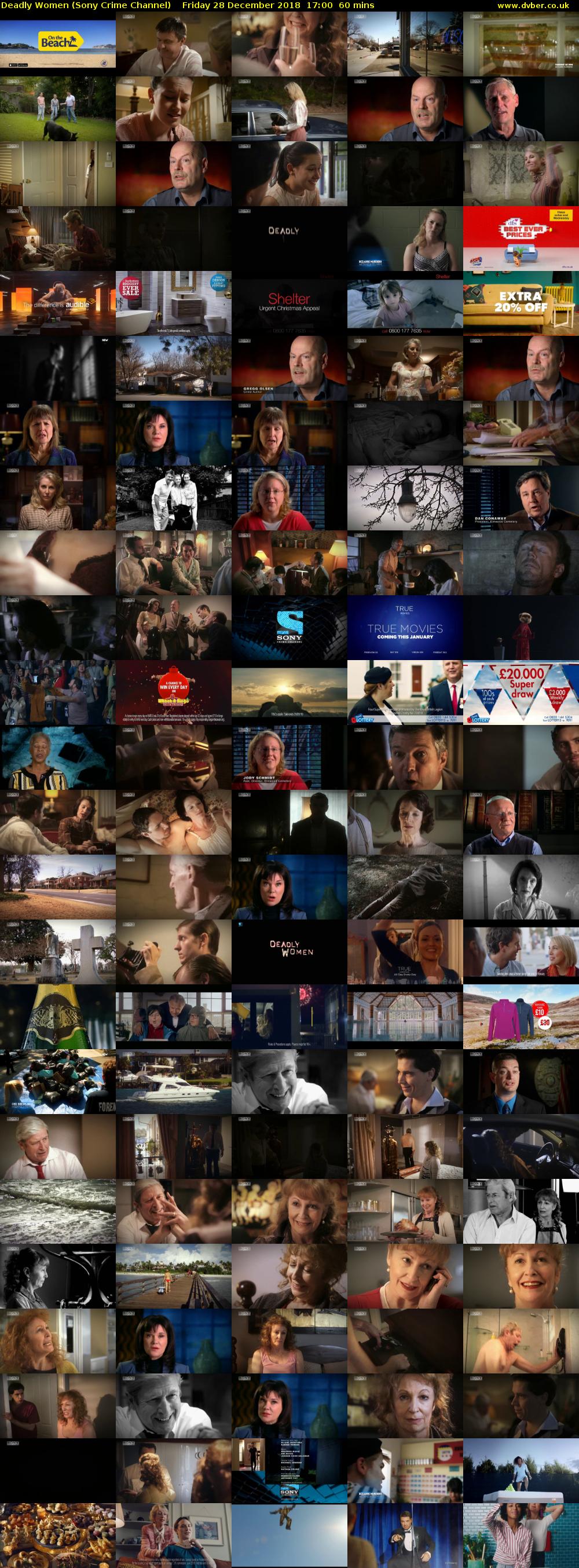 Deadly Women (Sony Crime Channel) Friday 28 December 2018 17:00 - 18:00