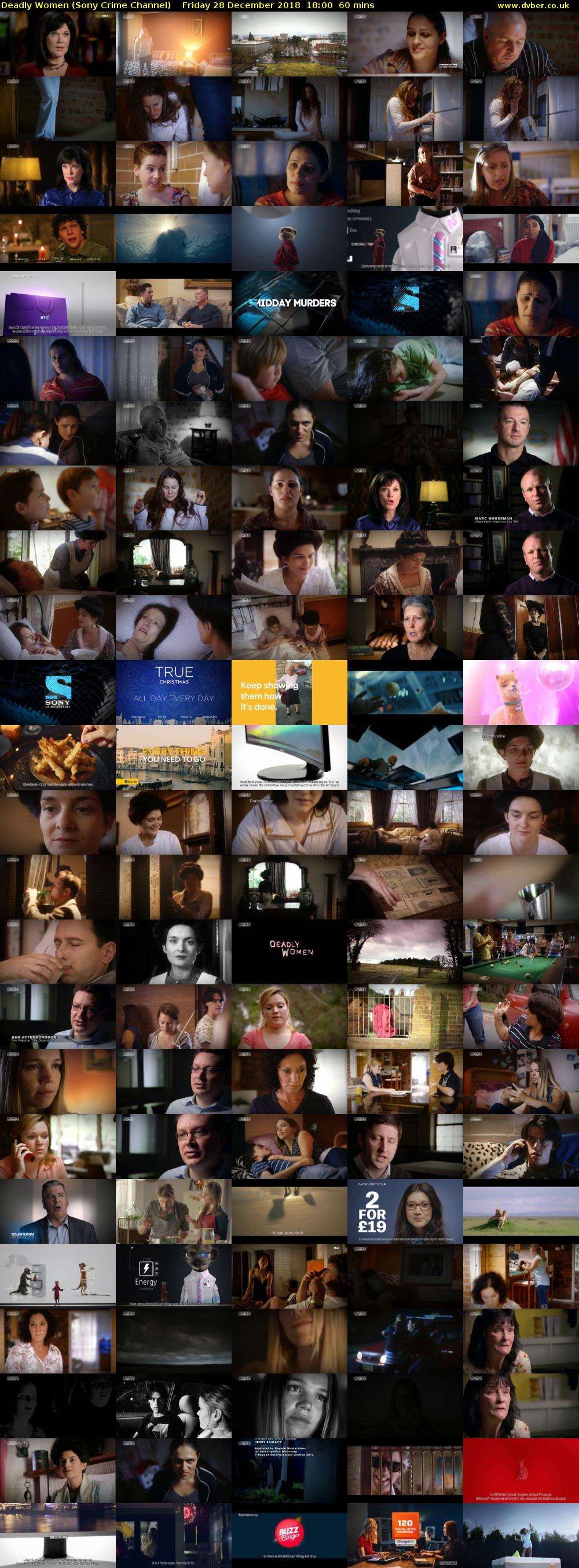 Deadly Women (Sony Crime Channel) Friday 28 December 2018 18:00 - 19:00