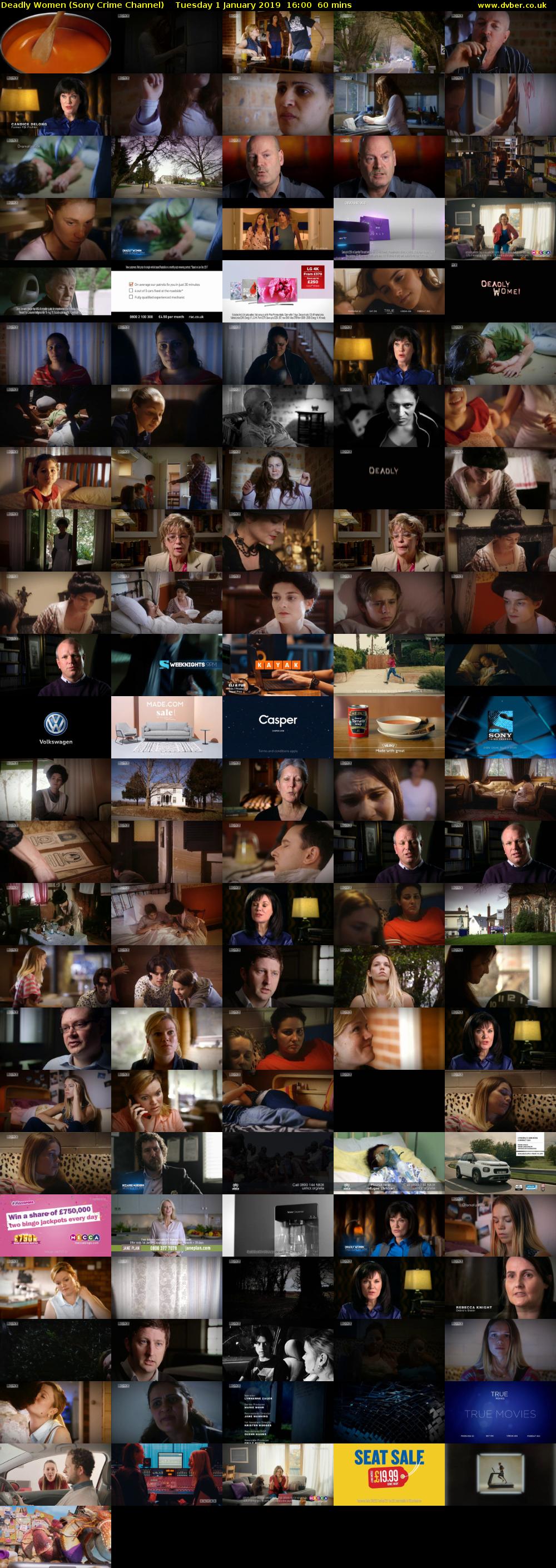 Deadly Women (Sony Crime Channel) Tuesday 1 January 2019 16:00 - 17:00