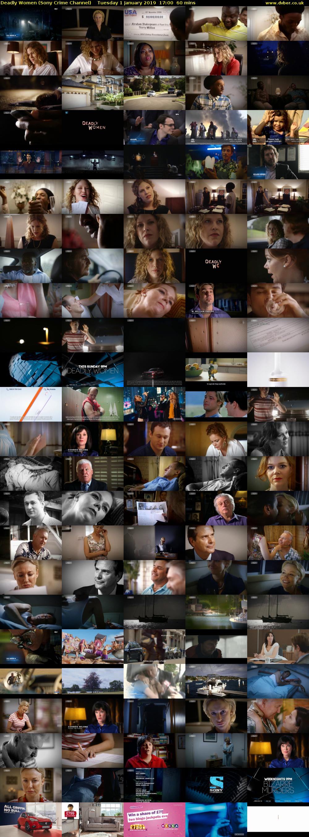 Deadly Women (Sony Crime Channel) Tuesday 1 January 2019 17:00 - 18:00