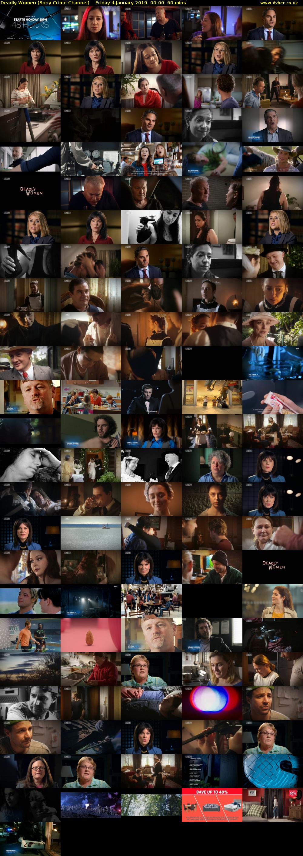 Deadly Women (Sony Crime Channel) Friday 4 January 2019 00:00 - 01:00