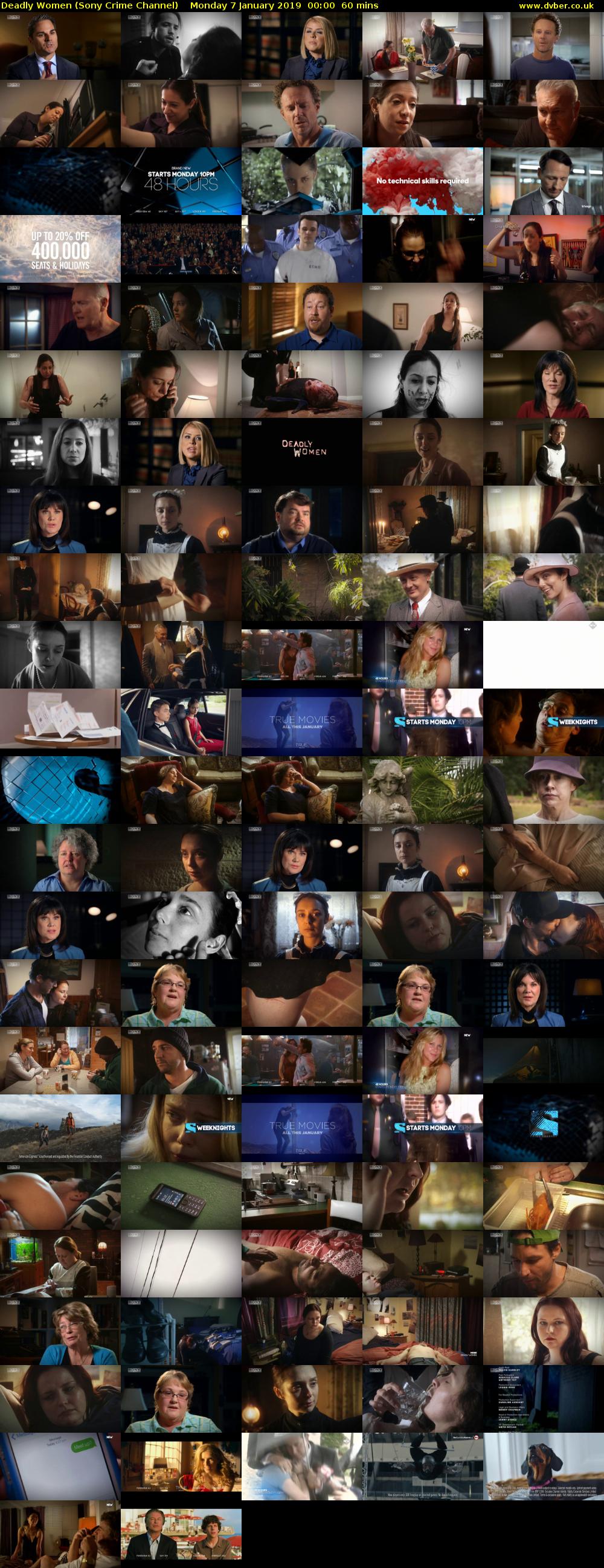 Deadly Women (Sony Crime Channel) Monday 7 January 2019 00:00 - 01:00