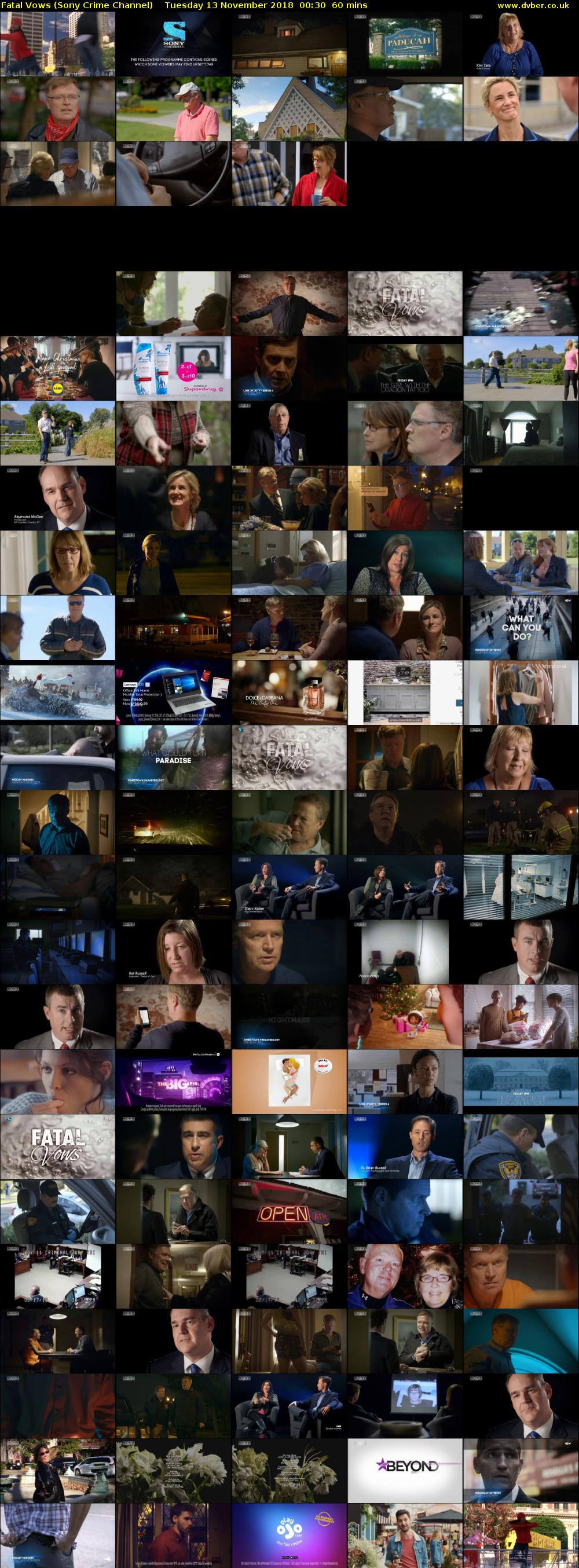 Fatal Vows (Sony Crime Channel) Tuesday 13 November 2018 00:30 - 01:30