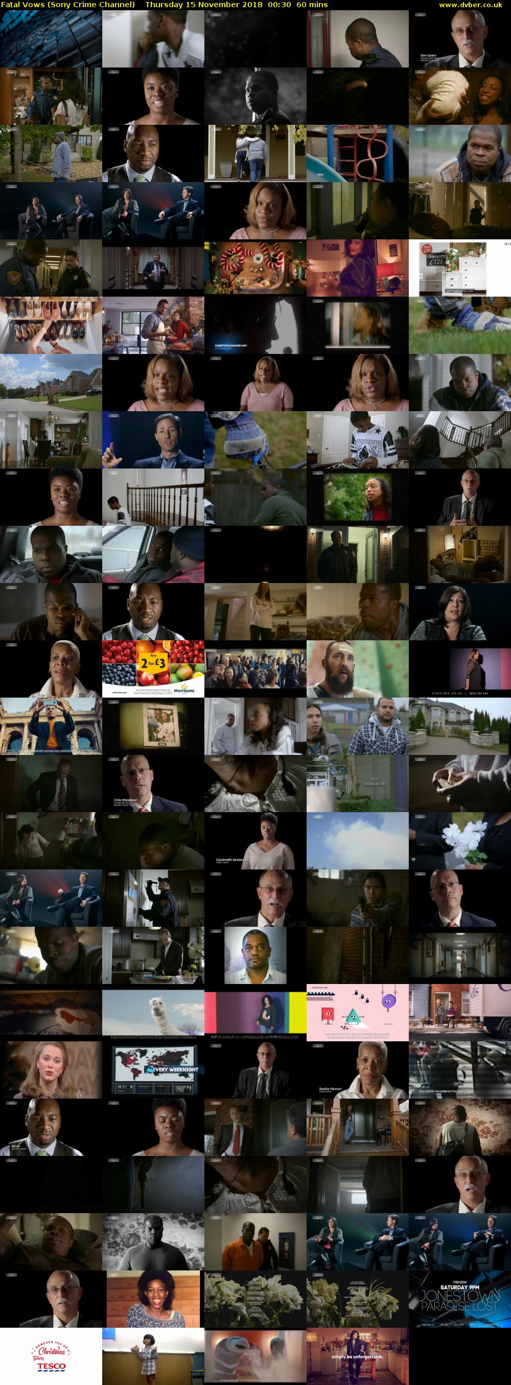 Fatal Vows (Sony Crime Channel) Thursday 15 November 2018 00:30 - 01:30