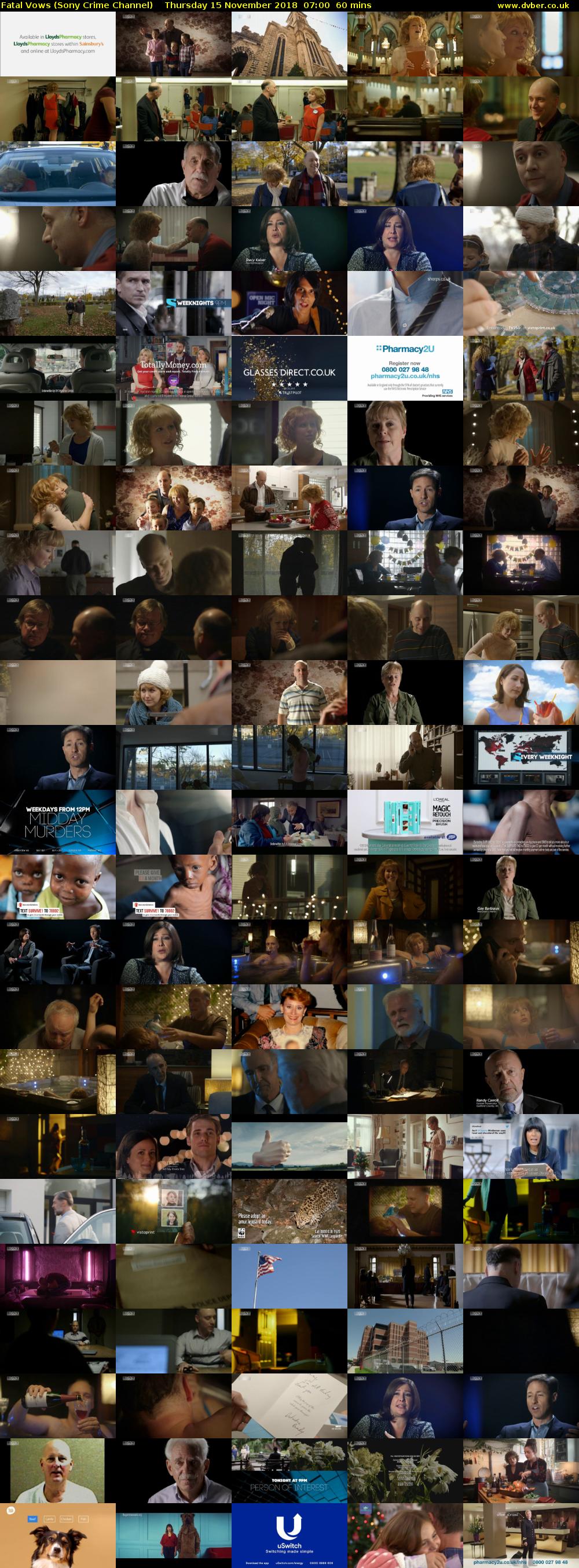 Fatal Vows (Sony Crime Channel) Thursday 15 November 2018 07:00 - 08:00