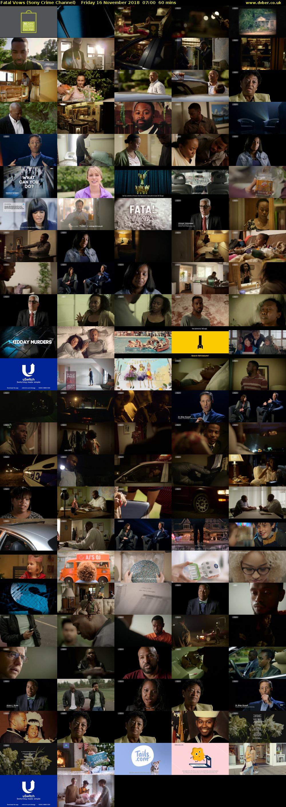 Fatal Vows (Sony Crime Channel) Friday 16 November 2018 07:00 - 08:00