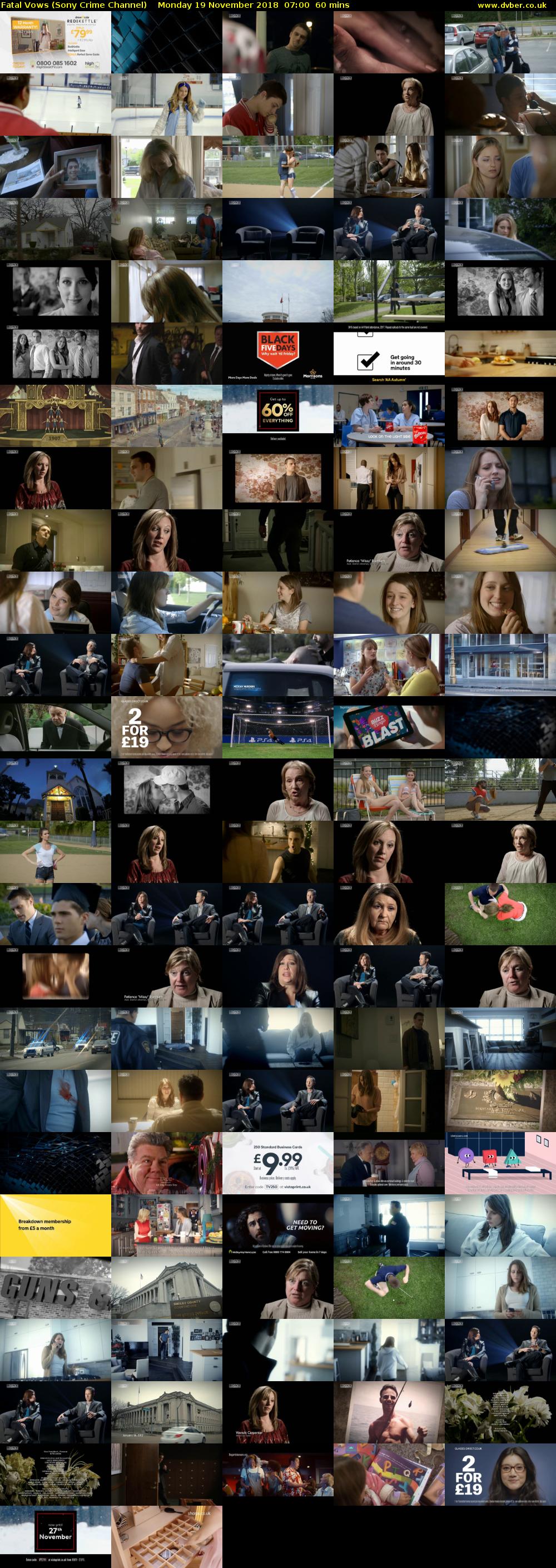 Fatal Vows (Sony Crime Channel) Monday 19 November 2018 07:00 - 08:00