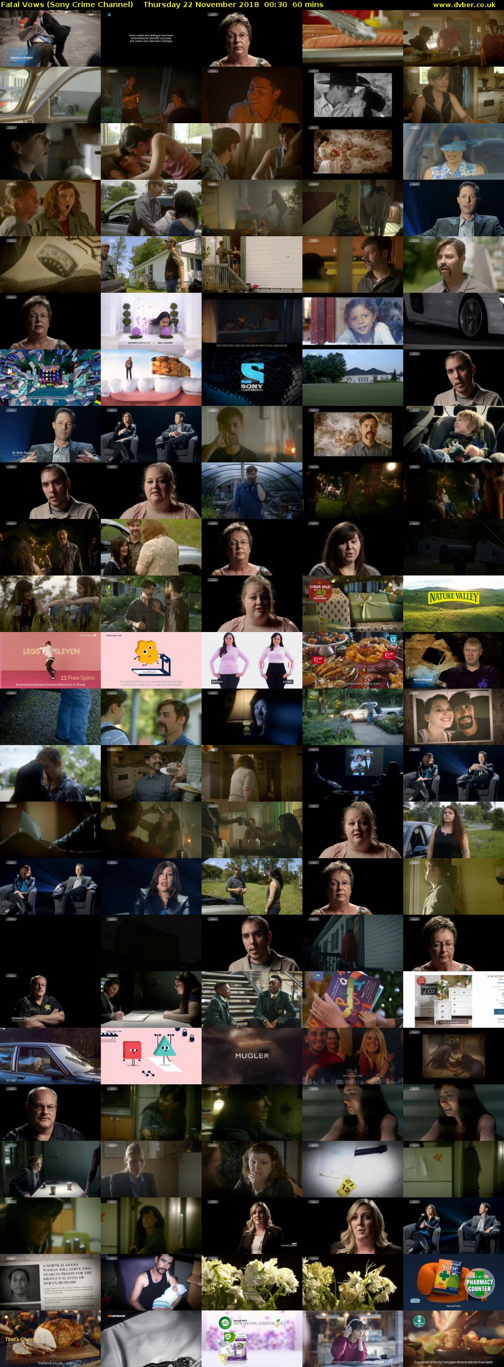 Fatal Vows (Sony Crime Channel) Thursday 22 November 2018 00:30 - 01:30