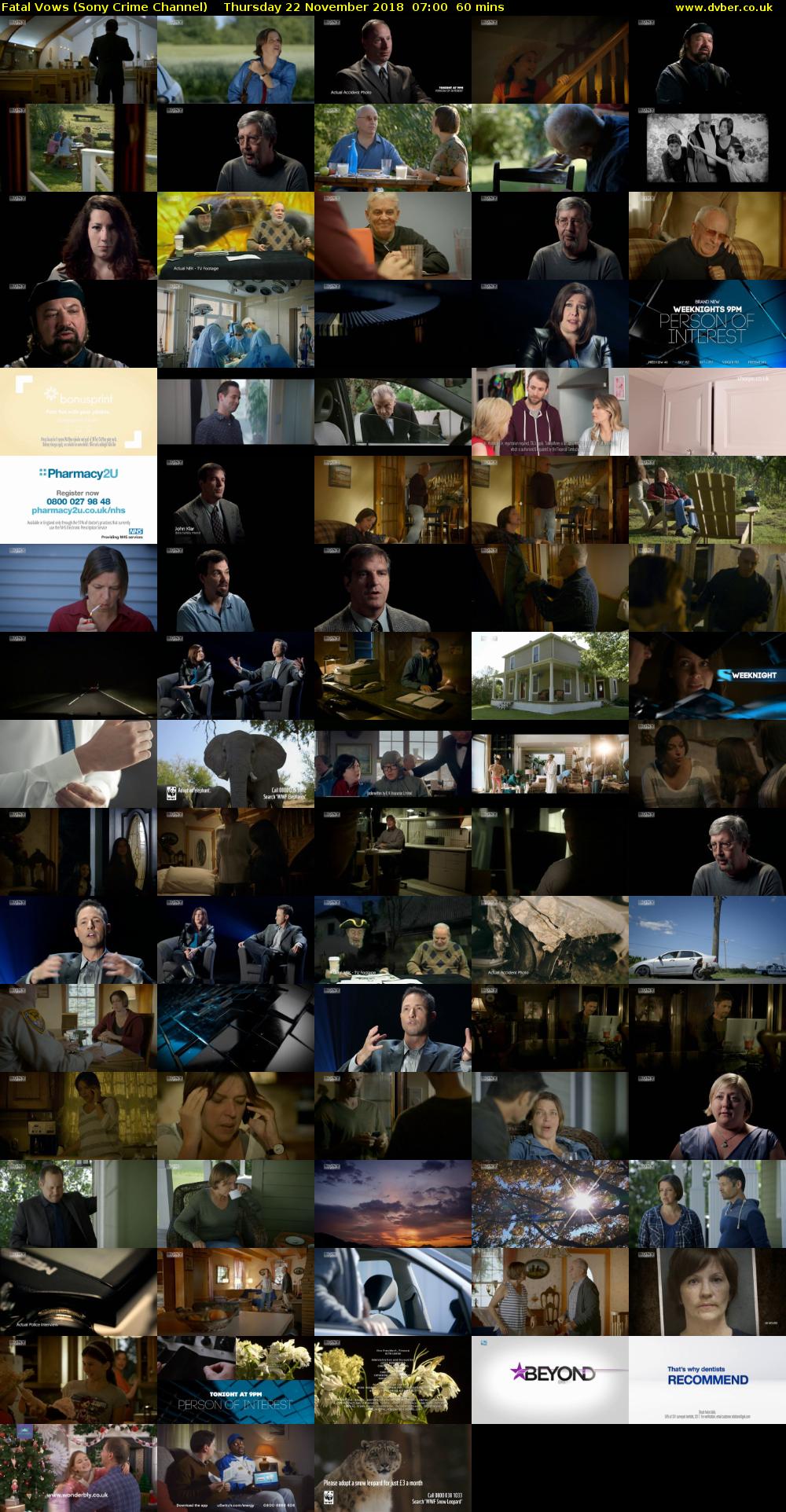 Fatal Vows (Sony Crime Channel) Thursday 22 November 2018 07:00 - 08:00