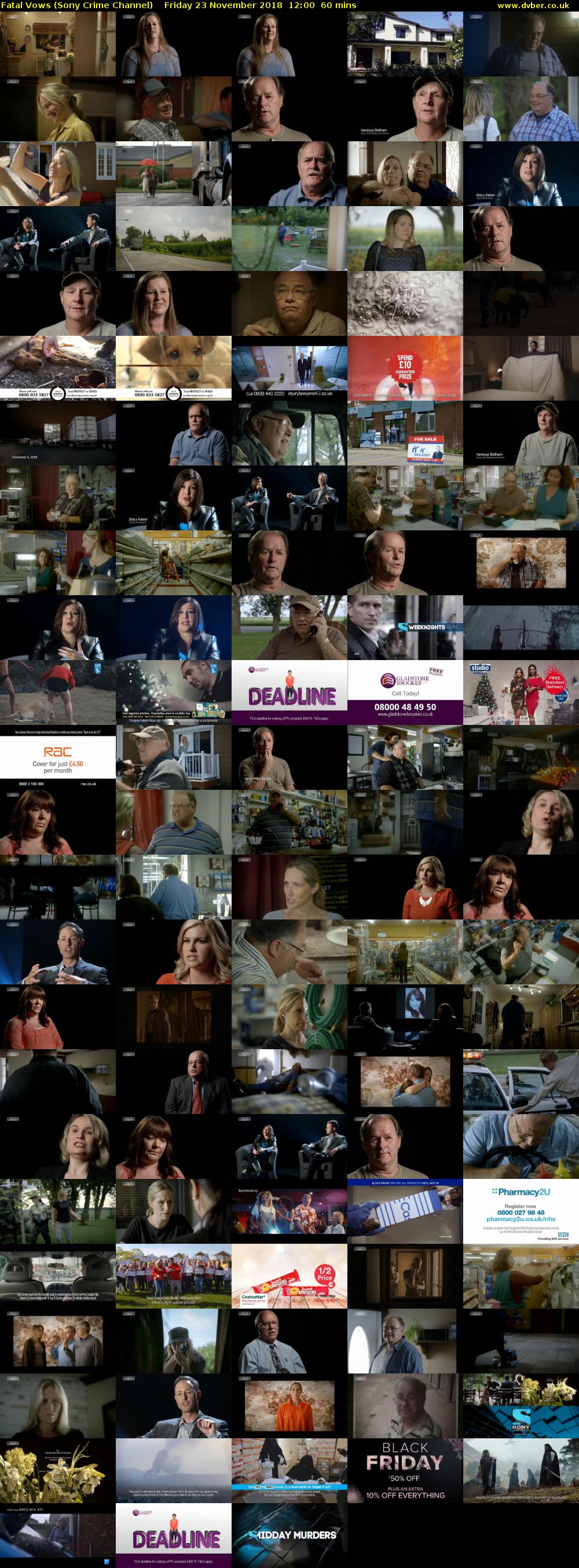 Fatal Vows (Sony Crime Channel) Friday 23 November 2018 12:00 - 13:00