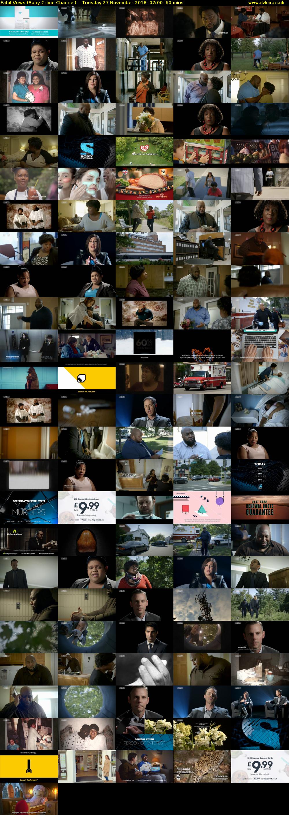 Fatal Vows (Sony Crime Channel) Tuesday 27 November 2018 07:00 - 08:00