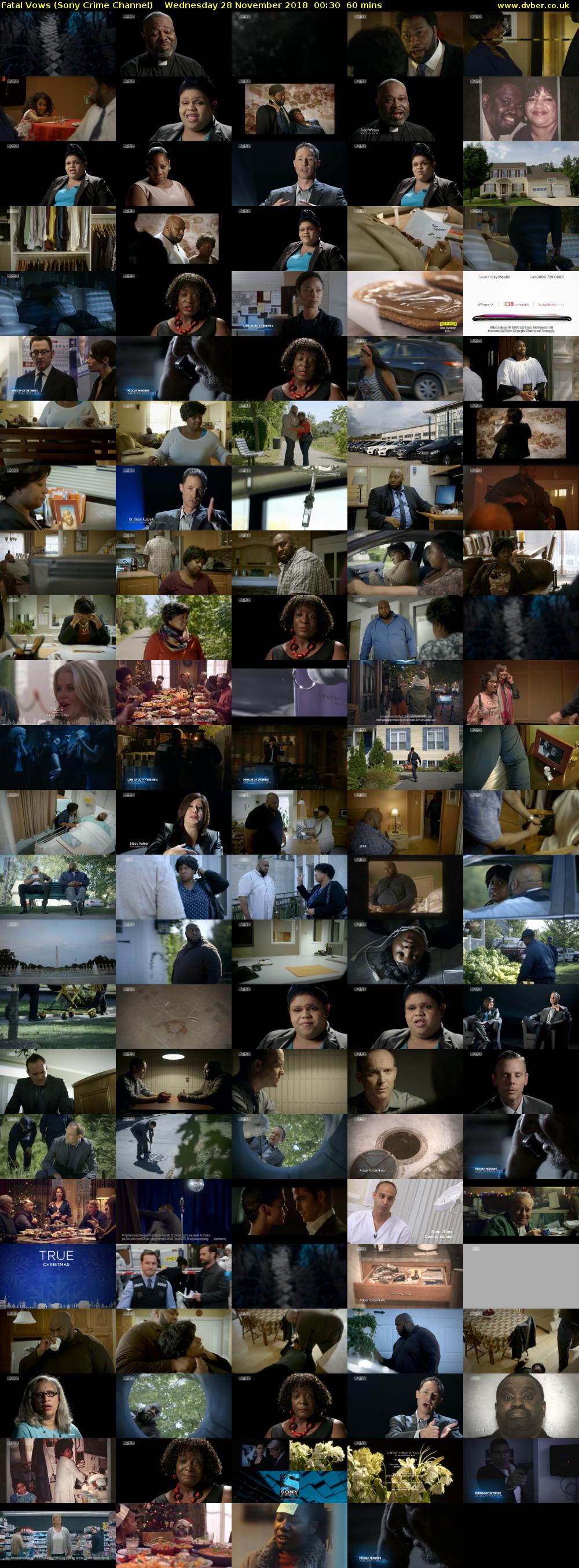 Fatal Vows (Sony Crime Channel) Wednesday 28 November 2018 00:30 - 01:30