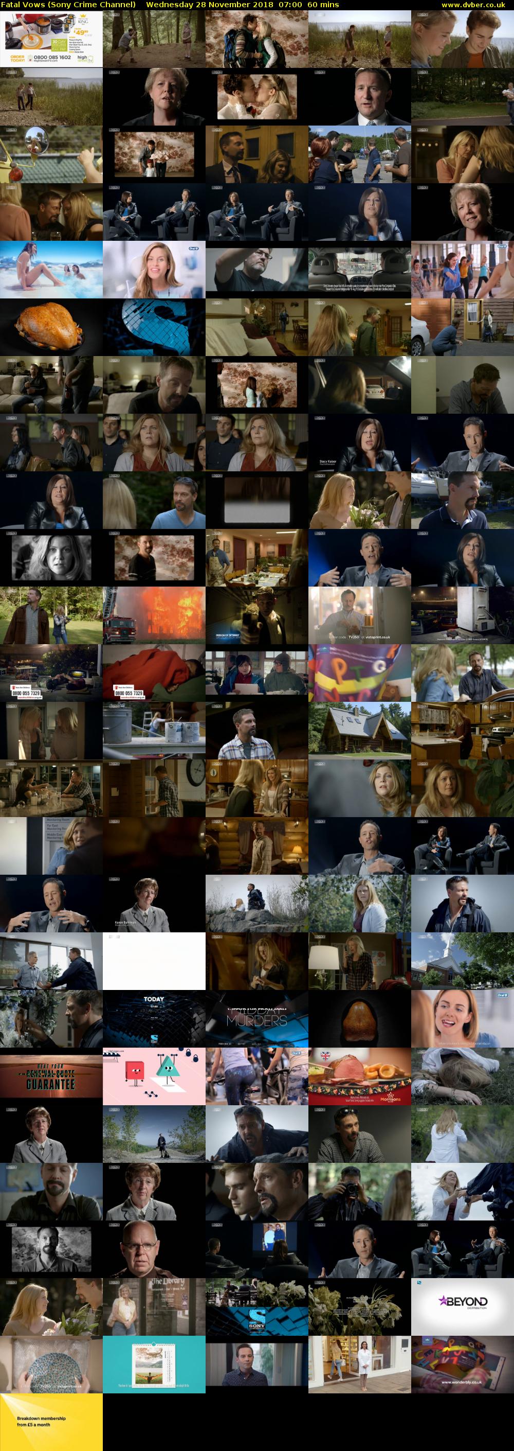 Fatal Vows (Sony Crime Channel) Wednesday 28 November 2018 07:00 - 08:00