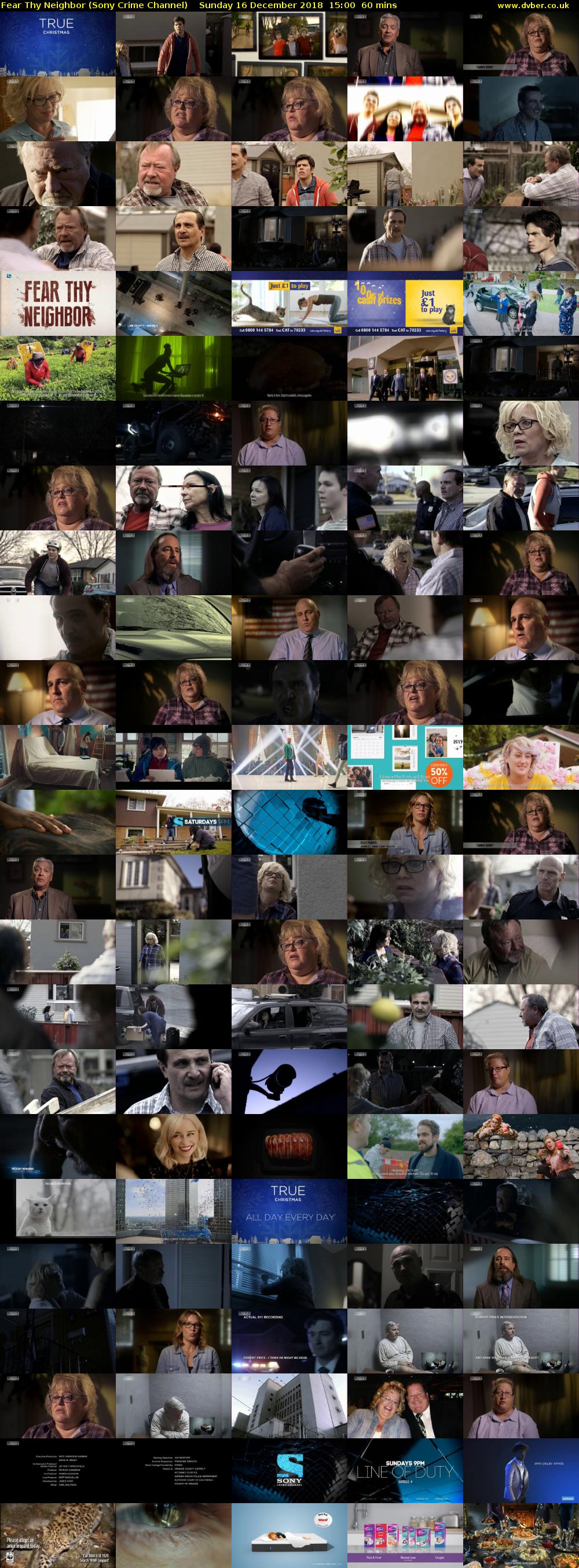 Fear Thy Neighbor (Sony Crime Channel) Sunday 16 December 2018 15:00 - 16:00