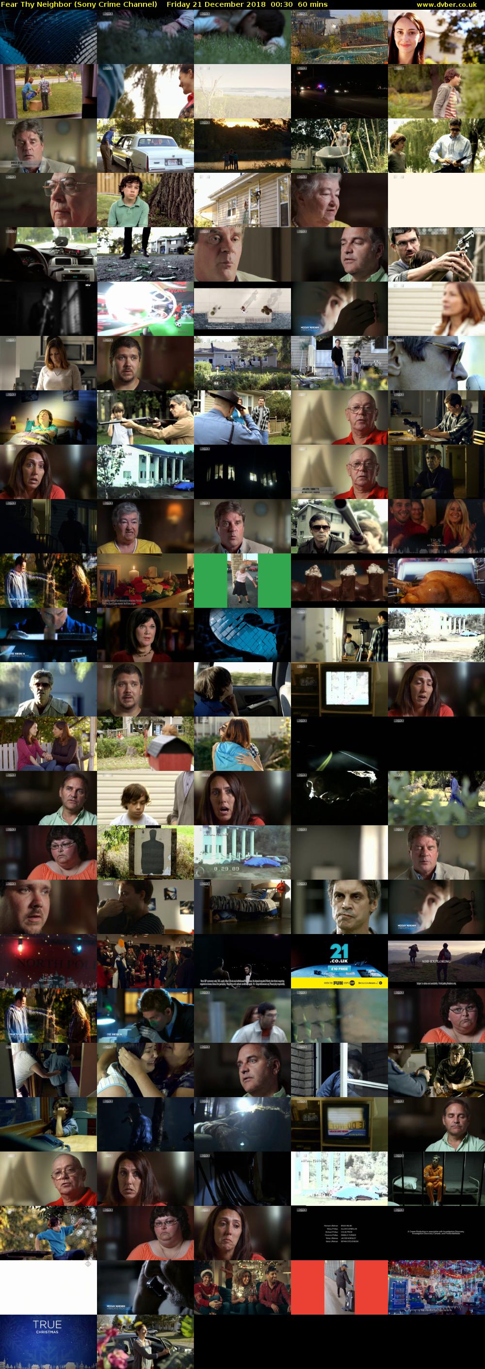 Fear Thy Neighbor (Sony Crime Channel) Friday 21 December 2018 00:30 - 01:30