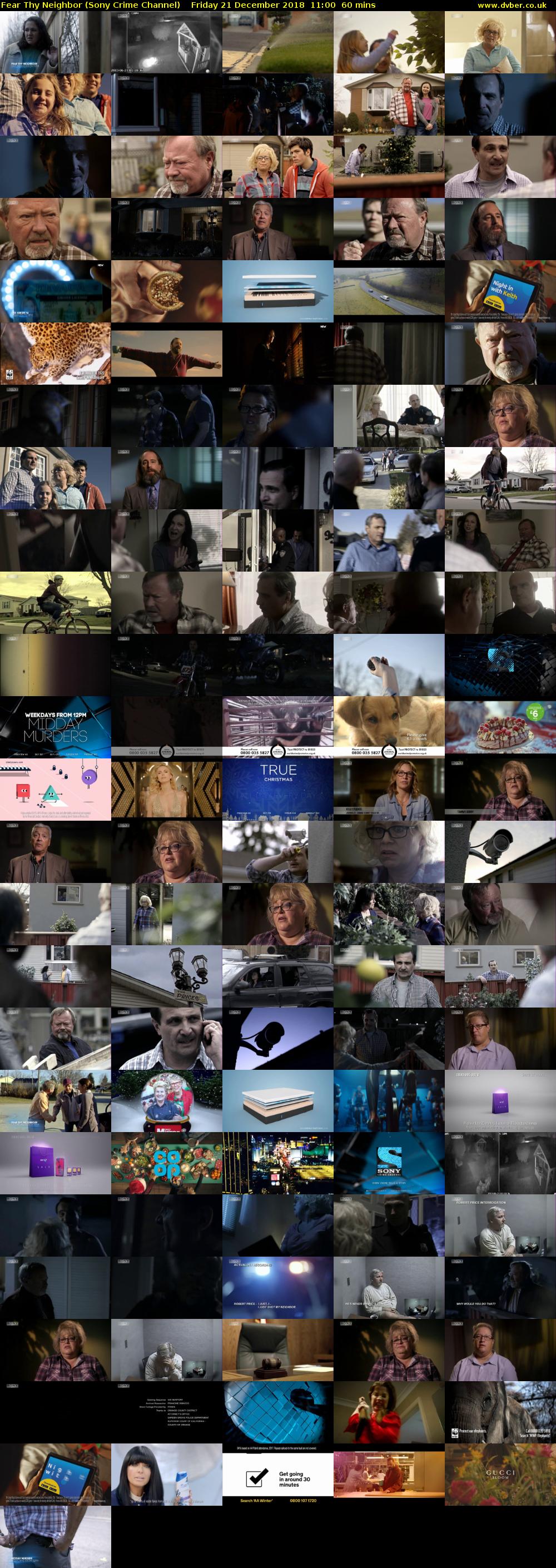 Fear Thy Neighbor (Sony Crime Channel) Friday 21 December 2018 11:00 - 12:00