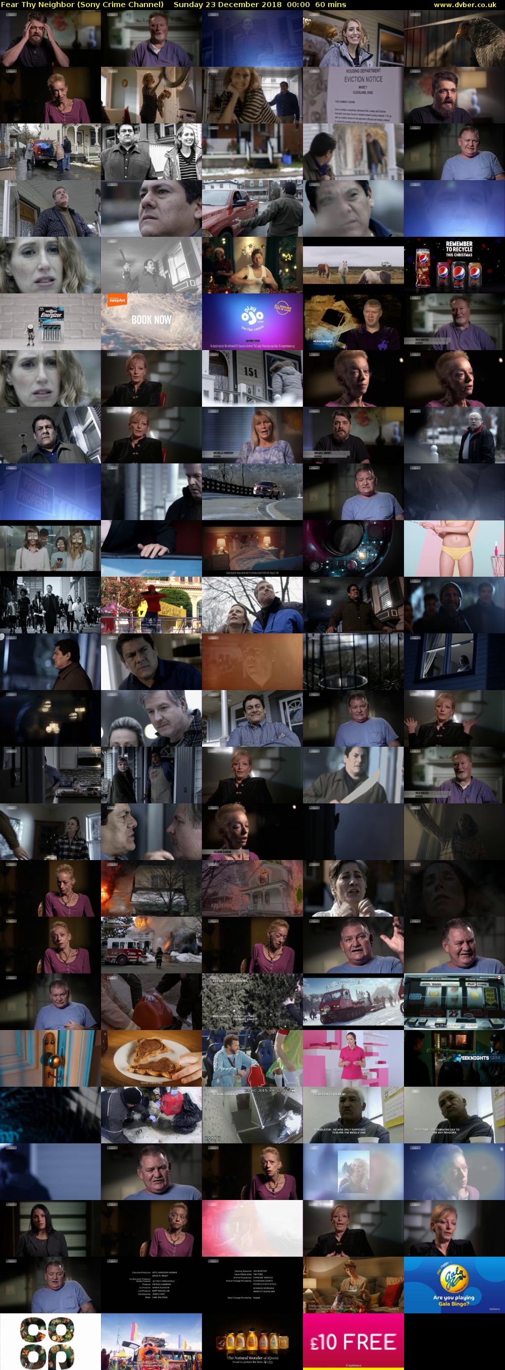 Fear Thy Neighbor (Sony Crime Channel) Sunday 23 December 2018 00:00 - 01:00