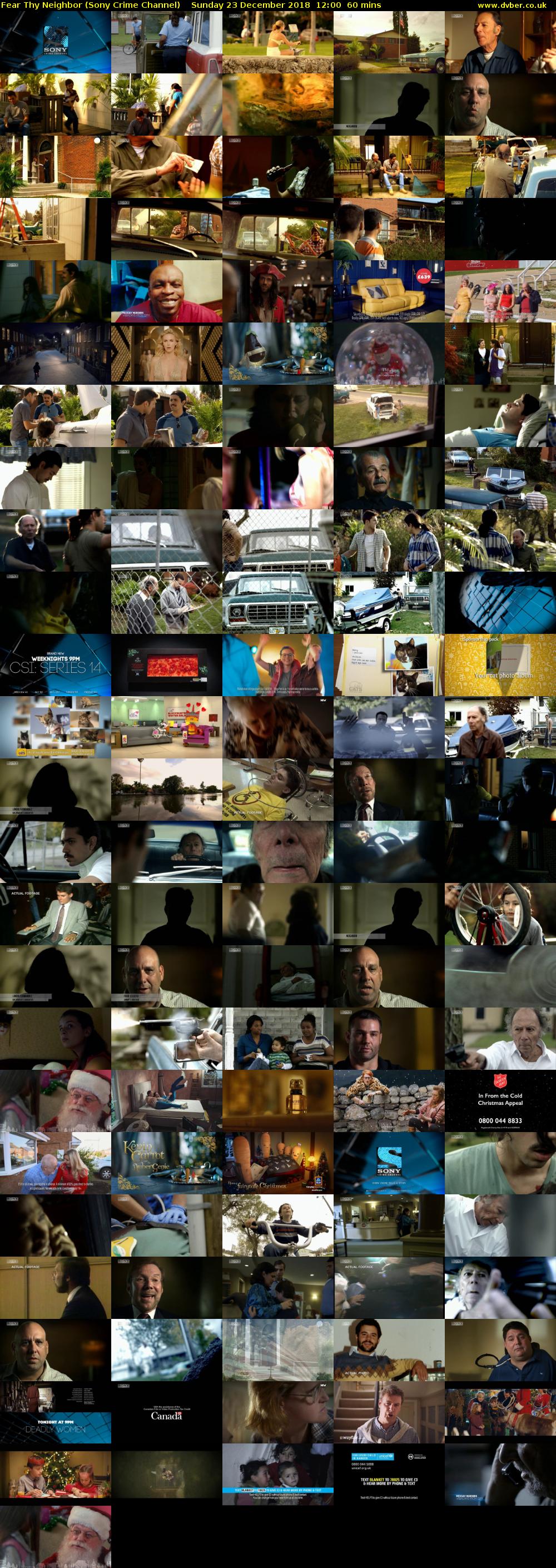 Fear Thy Neighbor (Sony Crime Channel) Sunday 23 December 2018 12:00 - 13:00