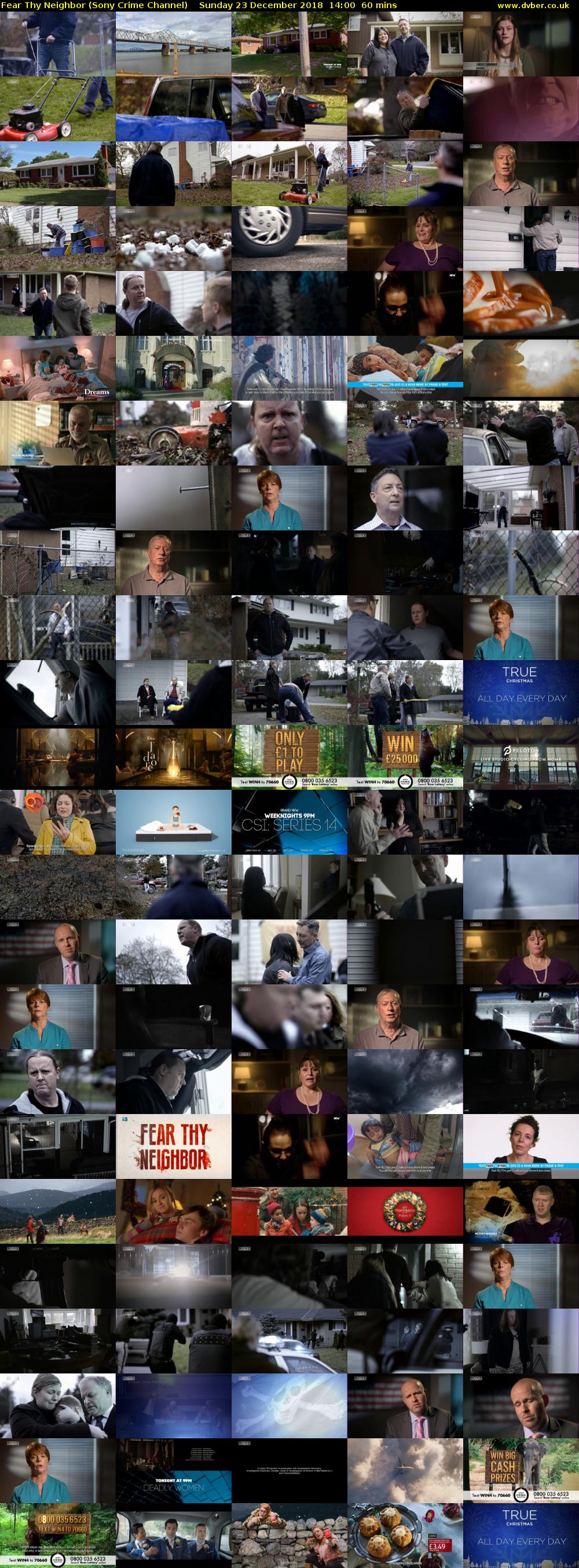 Fear Thy Neighbor (Sony Crime Channel) Sunday 23 December 2018 14:00 - 15:00