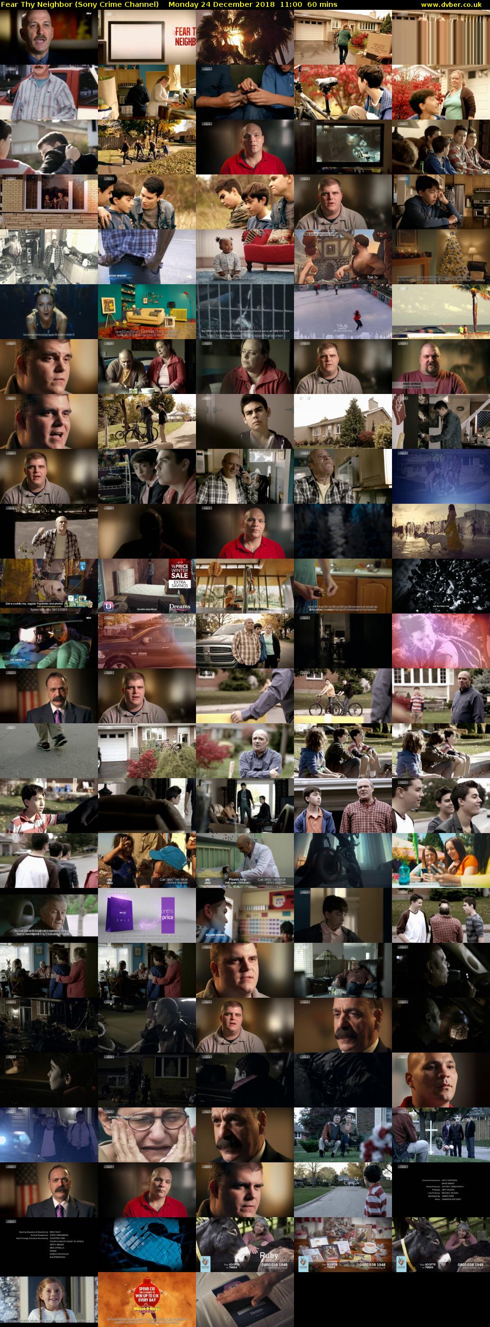 Fear Thy Neighbor (Sony Crime Channel) Monday 24 December 2018 11:00 - 12:00