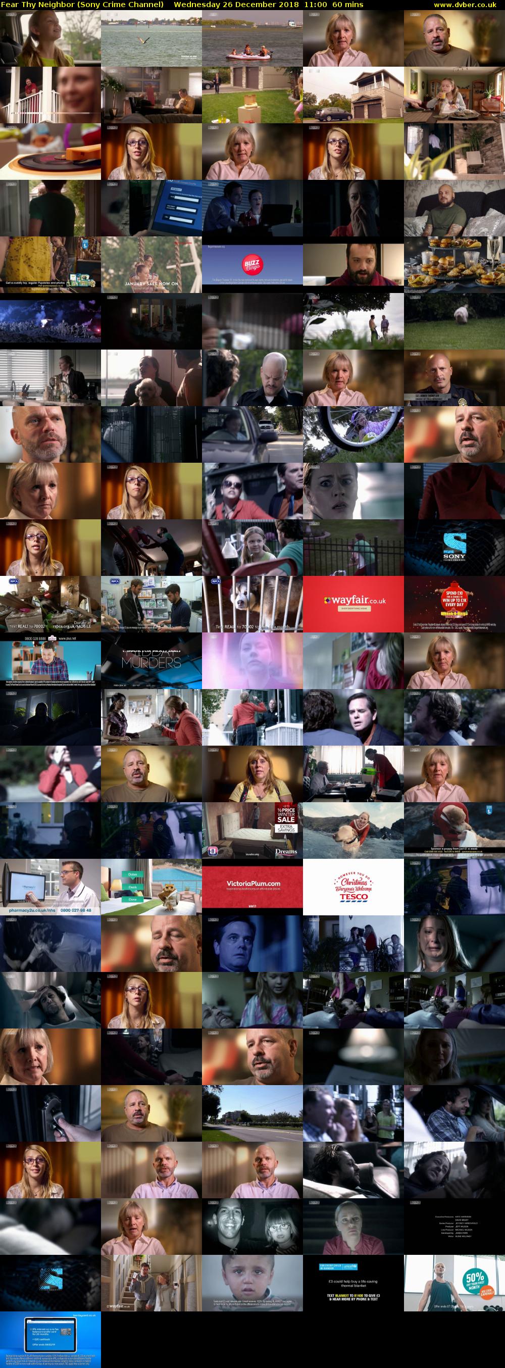 Fear Thy Neighbor (Sony Crime Channel) Wednesday 26 December 2018 11:00 - 12:00