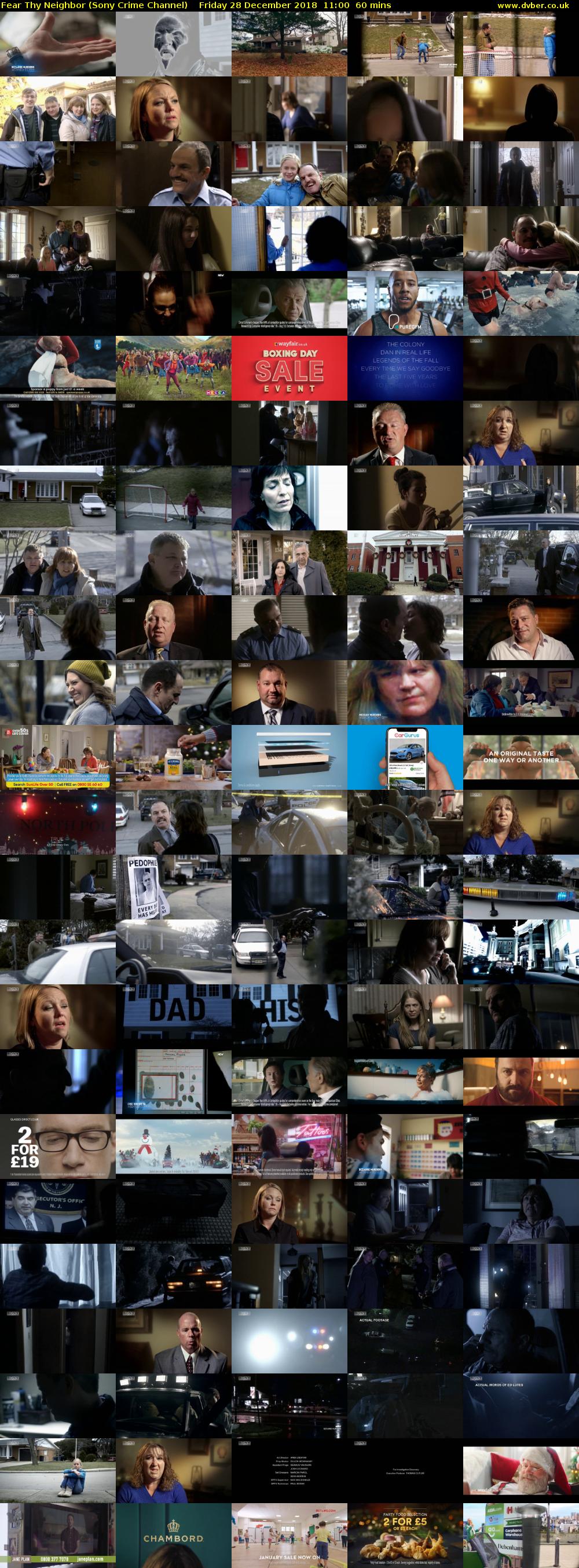 Fear Thy Neighbor (Sony Crime Channel) Friday 28 December 2018 11:00 - 12:00