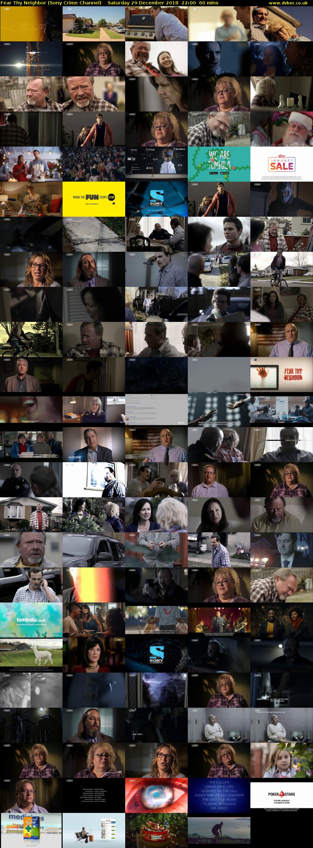 Fear Thy Neighbor (Sony Crime Channel) Saturday 29 December 2018 22:00 - 23:00