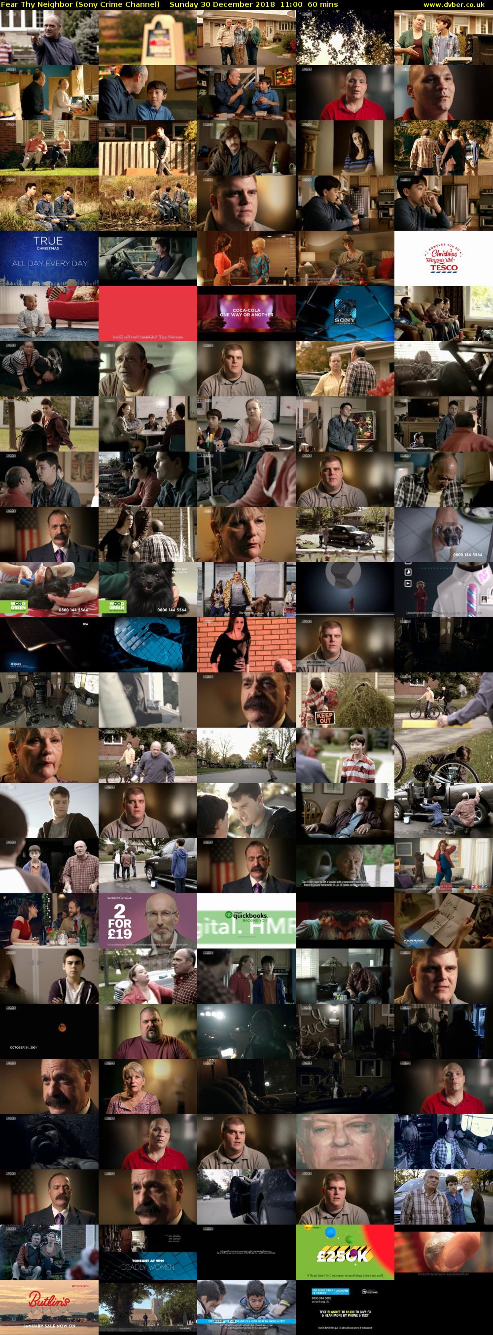 Fear Thy Neighbor (Sony Crime Channel) Sunday 30 December 2018 11:00 - 12:00