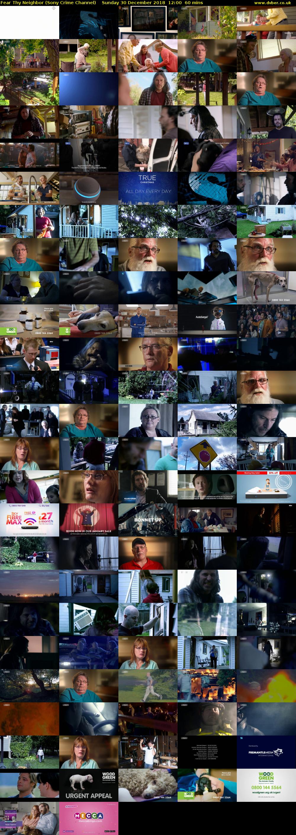 Fear Thy Neighbor (Sony Crime Channel) Sunday 30 December 2018 12:00 - 13:00