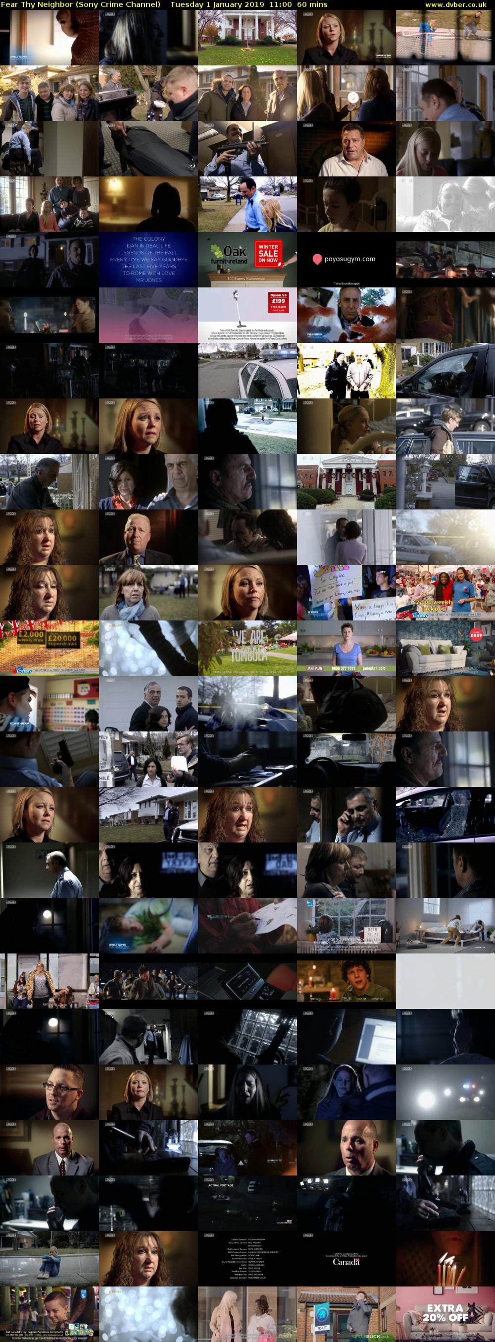 Fear Thy Neighbor (Sony Crime Channel) Tuesday 1 January 2019 11:00 - 12:00