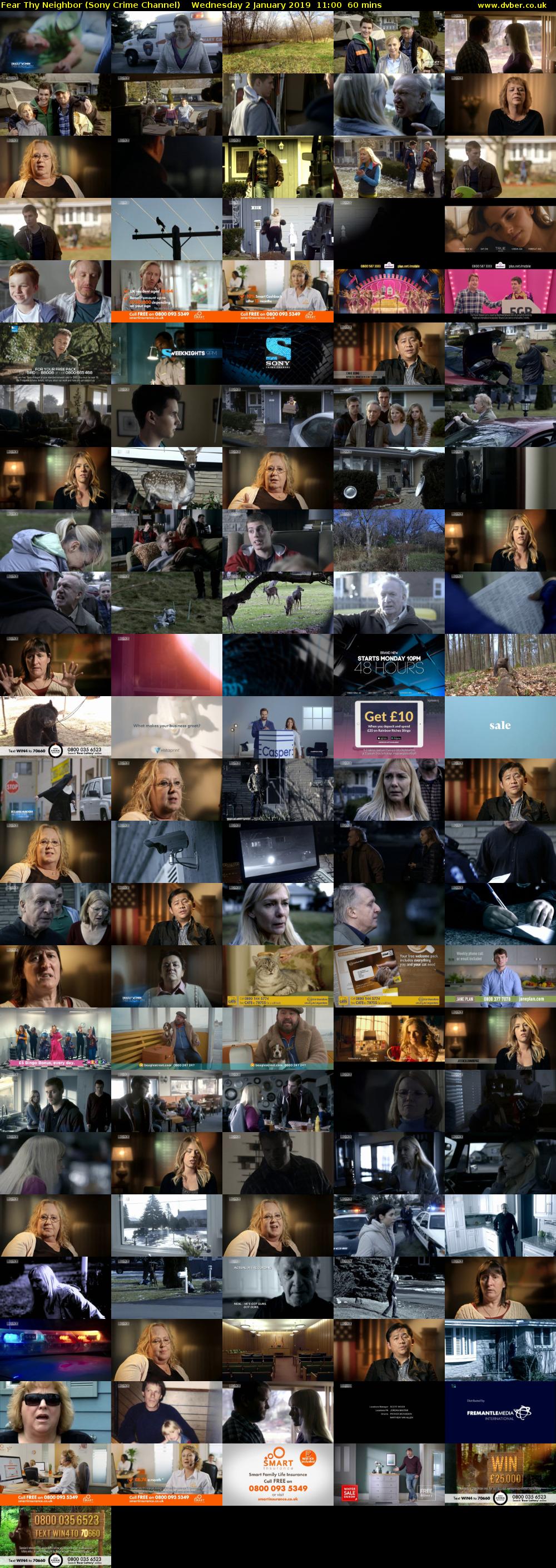 Fear Thy Neighbor (Sony Crime Channel) Wednesday 2 January 2019 11:00 - 12:00