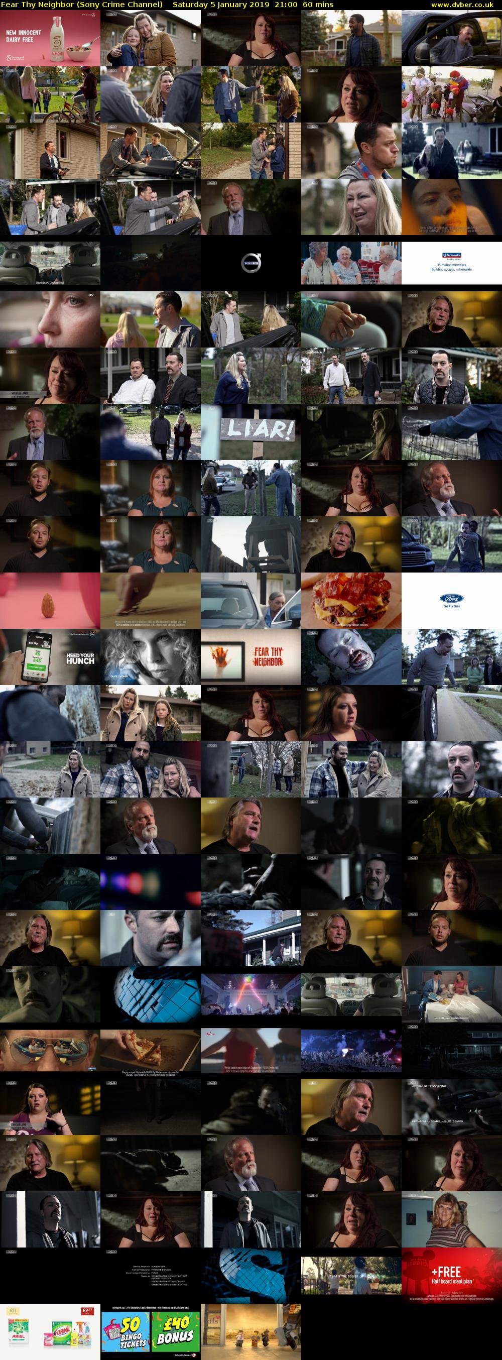 Fear Thy Neighbor (Sony Crime Channel) Saturday 5 January 2019 21:00 - 22:00