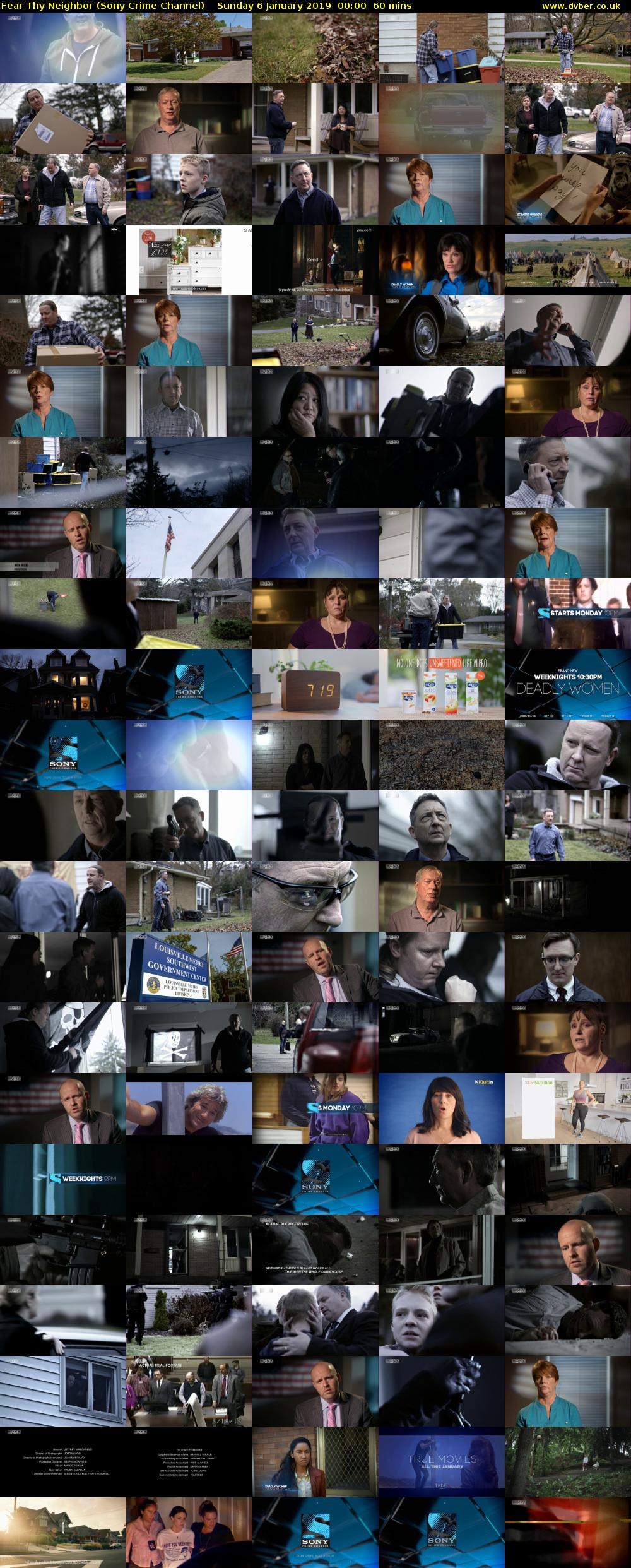Fear Thy Neighbor (Sony Crime Channel) Sunday 6 January 2019 00:00 - 01:00
