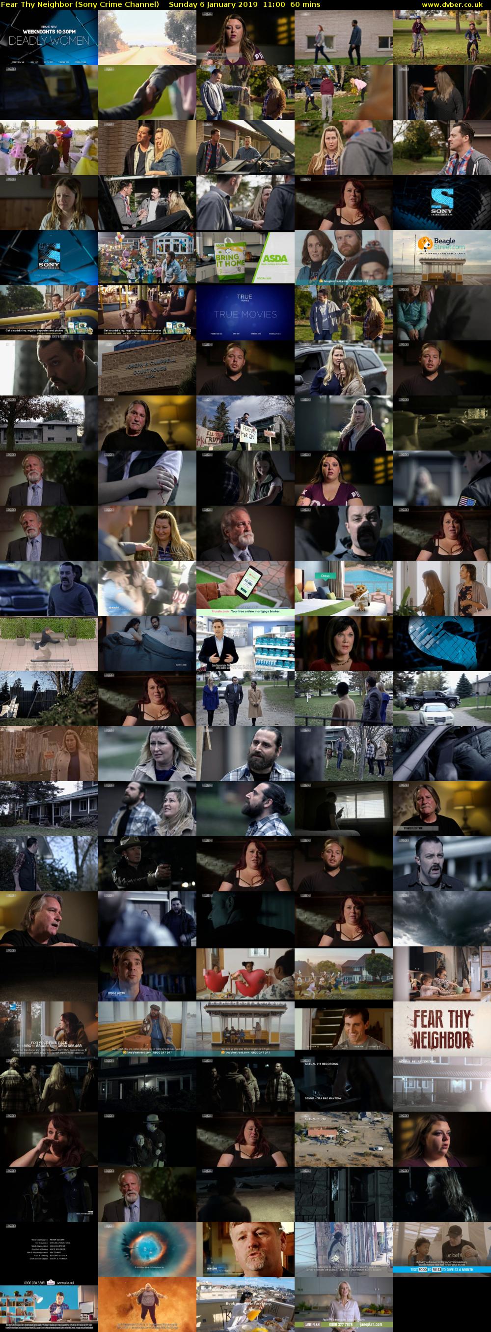 Fear Thy Neighbor (Sony Crime Channel) Sunday 6 January 2019 11:00 - 12:00