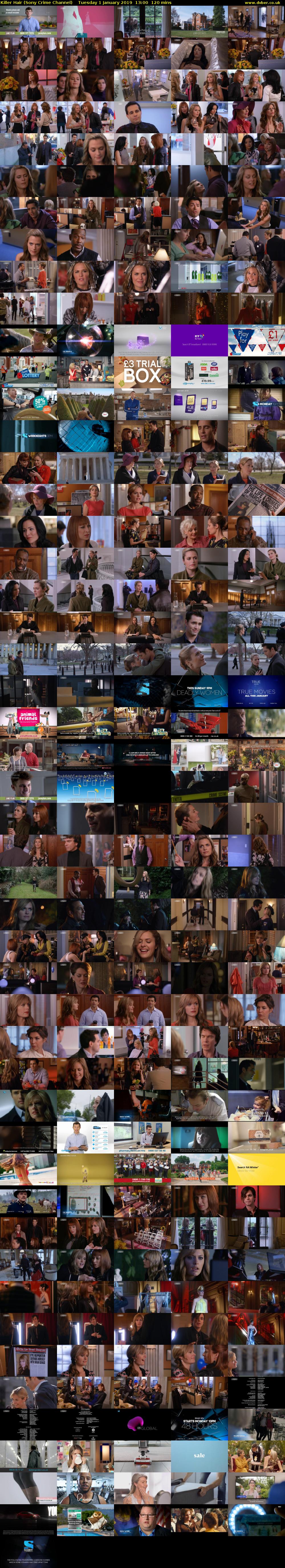 Killer Hair (Sony Crime Channel) Tuesday 1 January 2019 13:00 - 15:00