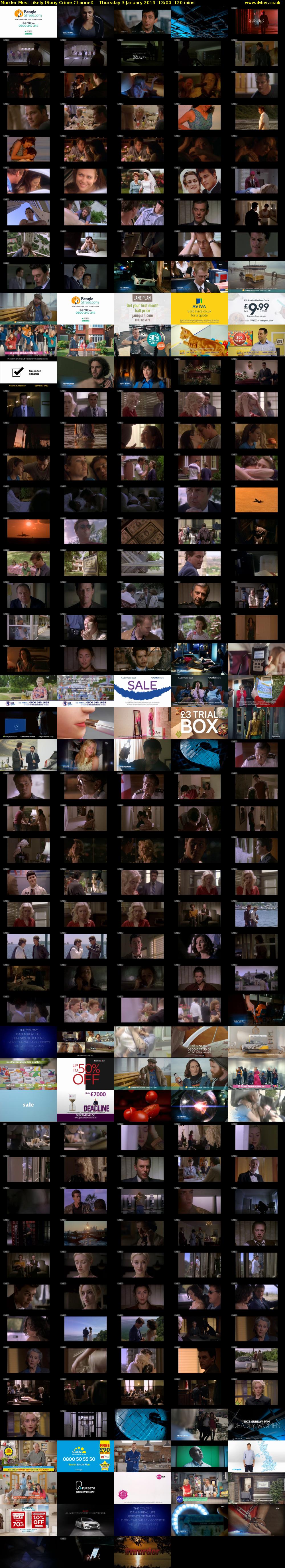 Murder Most Likely (Sony Crime Channel) Thursday 3 January 2019 13:00 - 15:00