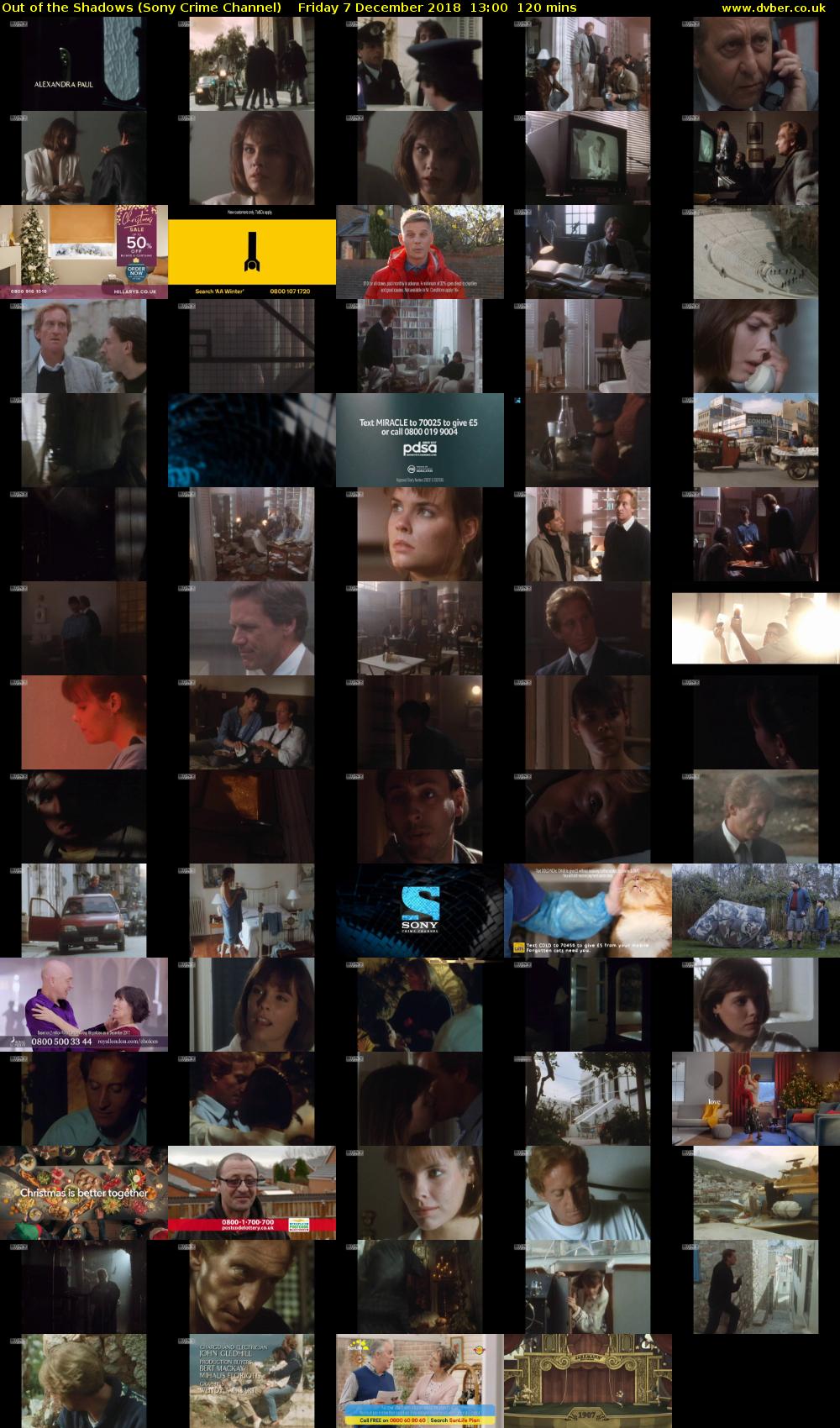 Out of the Shadows (Sony Crime Channel) Friday 7 December 2018 13:00 - 15:00