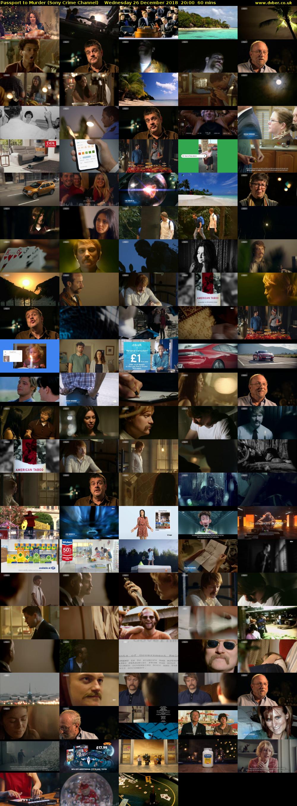 Passport to Murder (Sony Crime Channel) Wednesday 26 December 2018 20:00 - 21:00