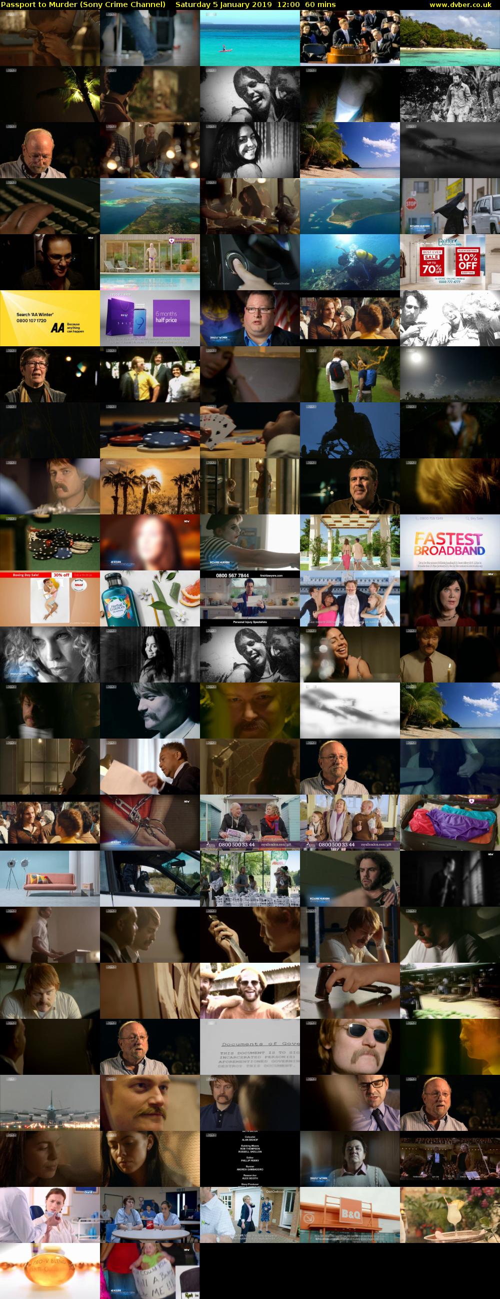 Passport to Murder (Sony Crime Channel) Saturday 5 January 2019 12:00 - 13:00