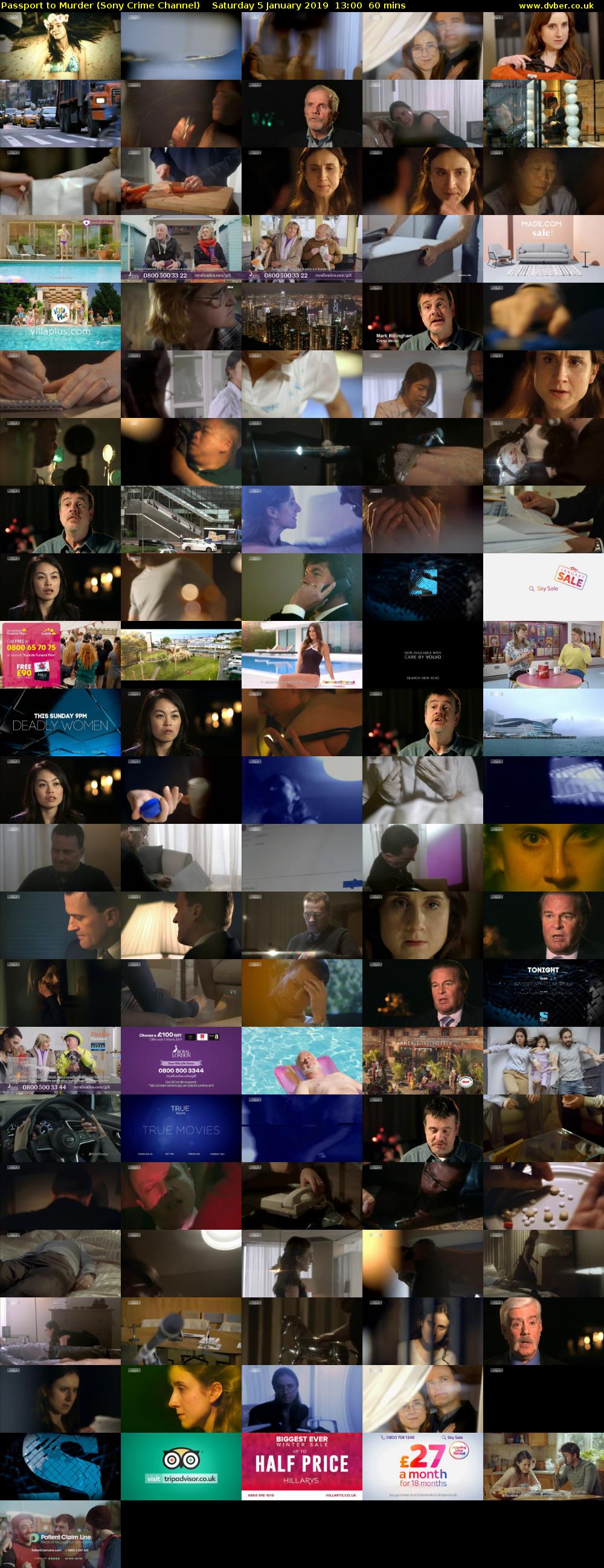 Passport to Murder (Sony Crime Channel) Saturday 5 January 2019 13:00 - 14:00