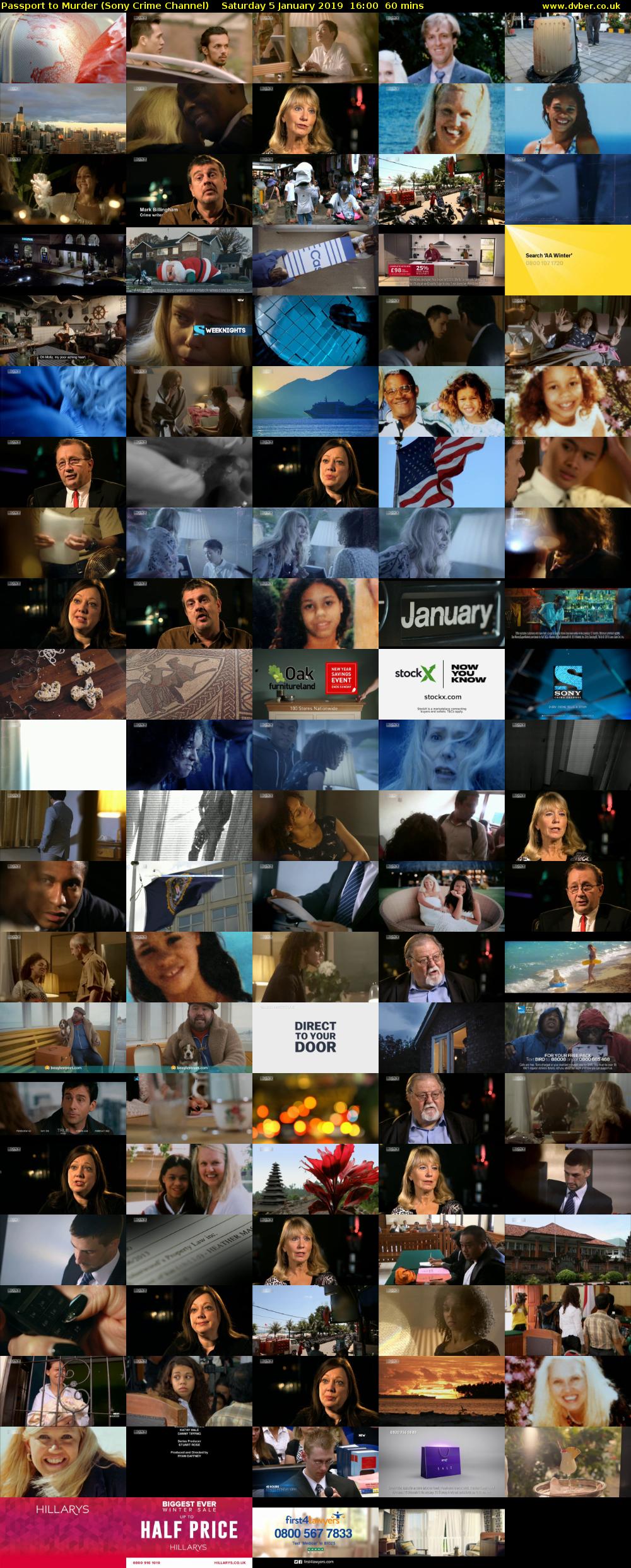 Passport to Murder (Sony Crime Channel) Saturday 5 January 2019 16:00 - 17:00